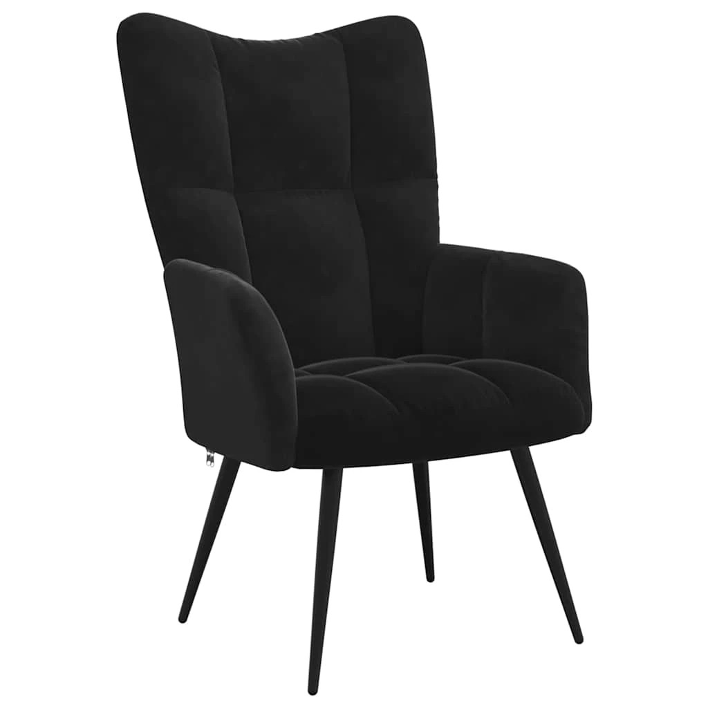 5 Vidaxl Relaxing Chair With Stool, Relaxing Chairs With Stools - Black, 5 of 10