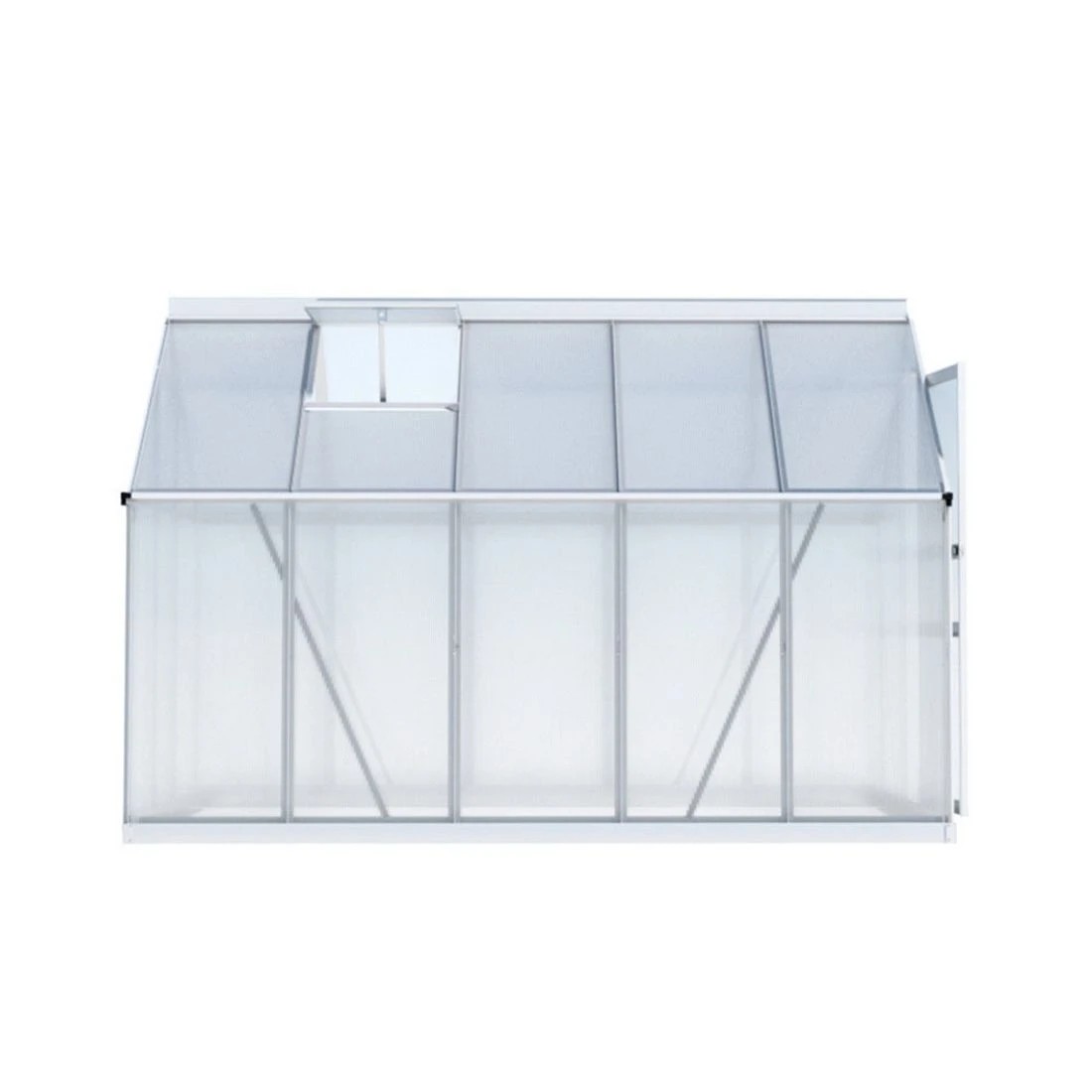 3 Green Fingers Greenhouse Aluminium Polycarbonate Premium Garden Storage Shed - Clear, 3 of 7