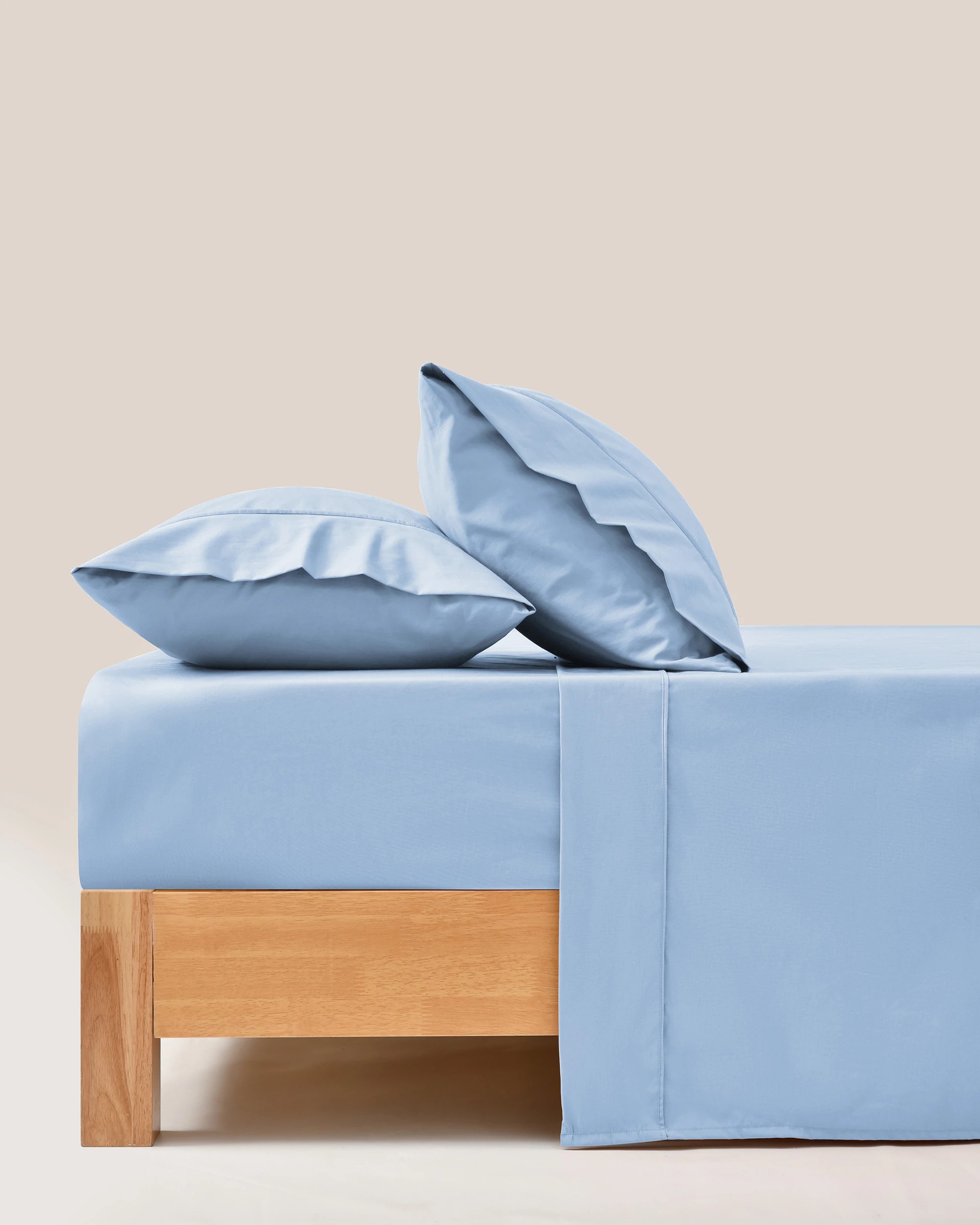 1 Dreamaker 250TC Cotton & Recycled Polyester Blend Sheet Set - King Bed - Pale Blue, 1 of 7