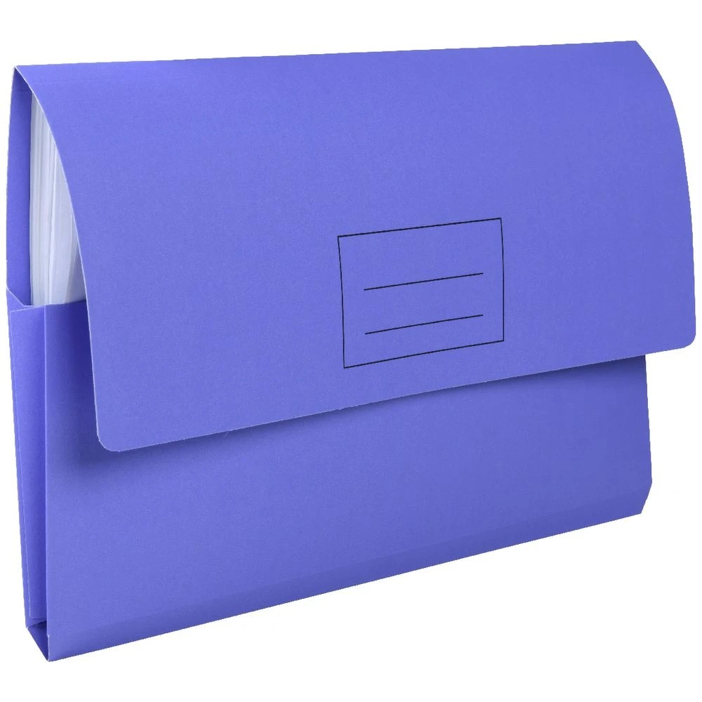 4 J.Burrows Foolscap Document Wallet Purple 10 Pack, 4 of 4