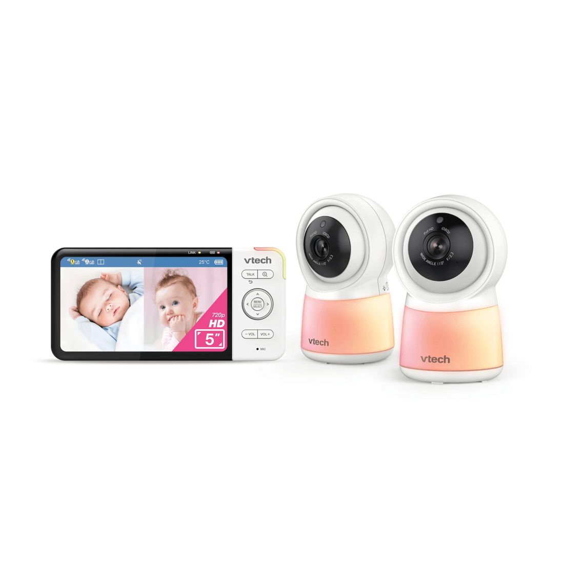 1 VTech RM5754HDV2 5” 2-Camera Smart HD Video Baby Monitor with Remote Access
 - white, 1 of 2