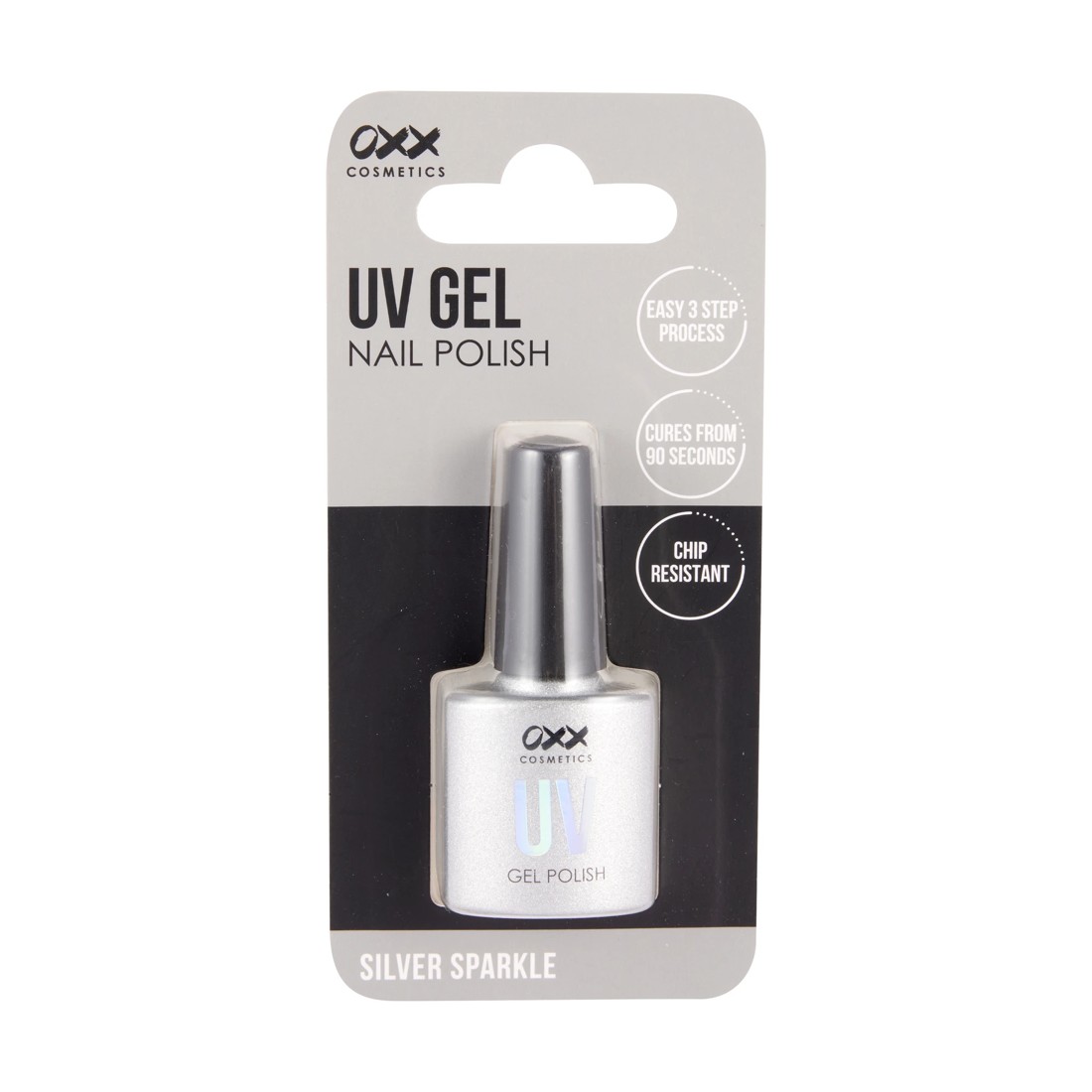 2 OXX Cosmetics UV Gel Nail Polish - Silver Sparkle, 2 of 5