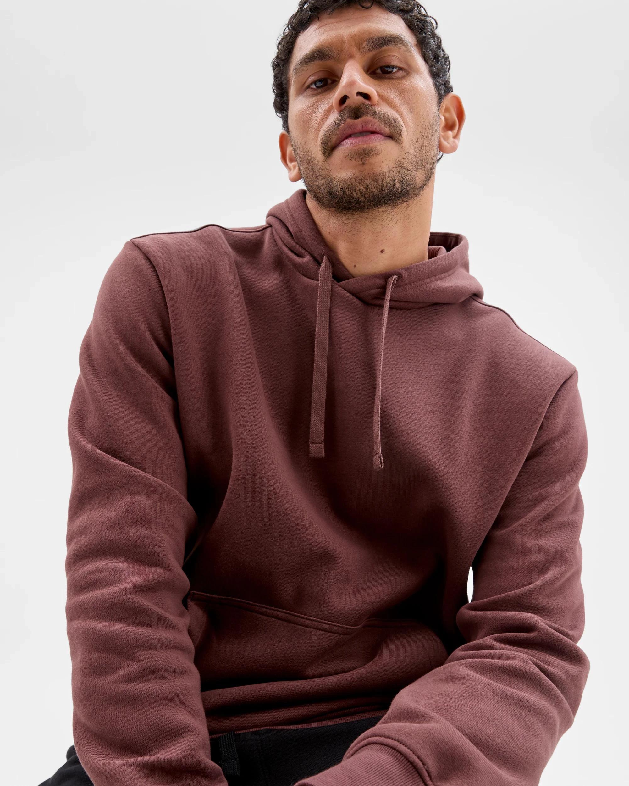 3 Target Man Australian Cotton Blend Popover Hooded Jumper OXBLOOD, 3 of 7
