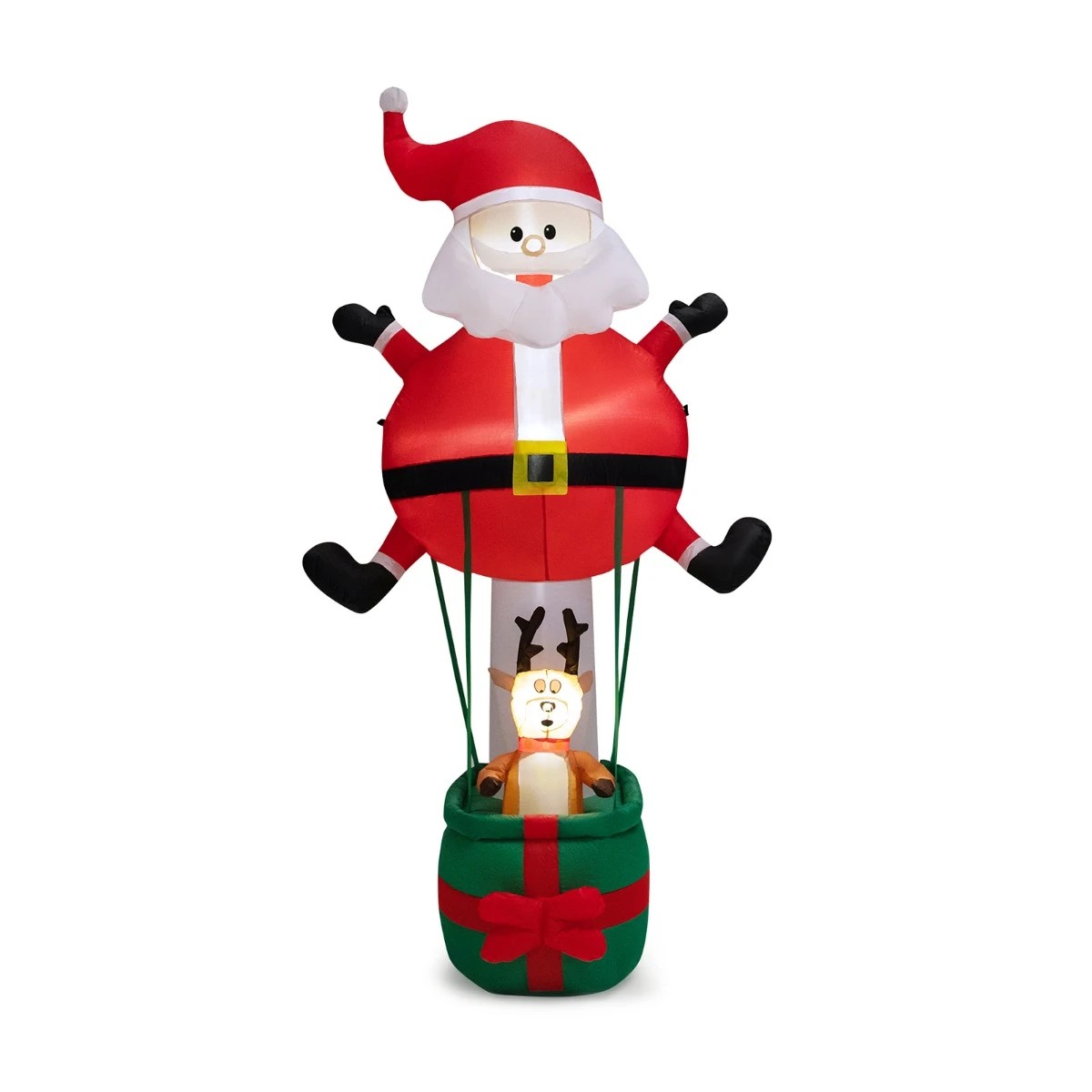 1 Costway 2.5M Inflatable Santa Claus Christmas Self Inflating Decor w/LED Lights, 1 of 1