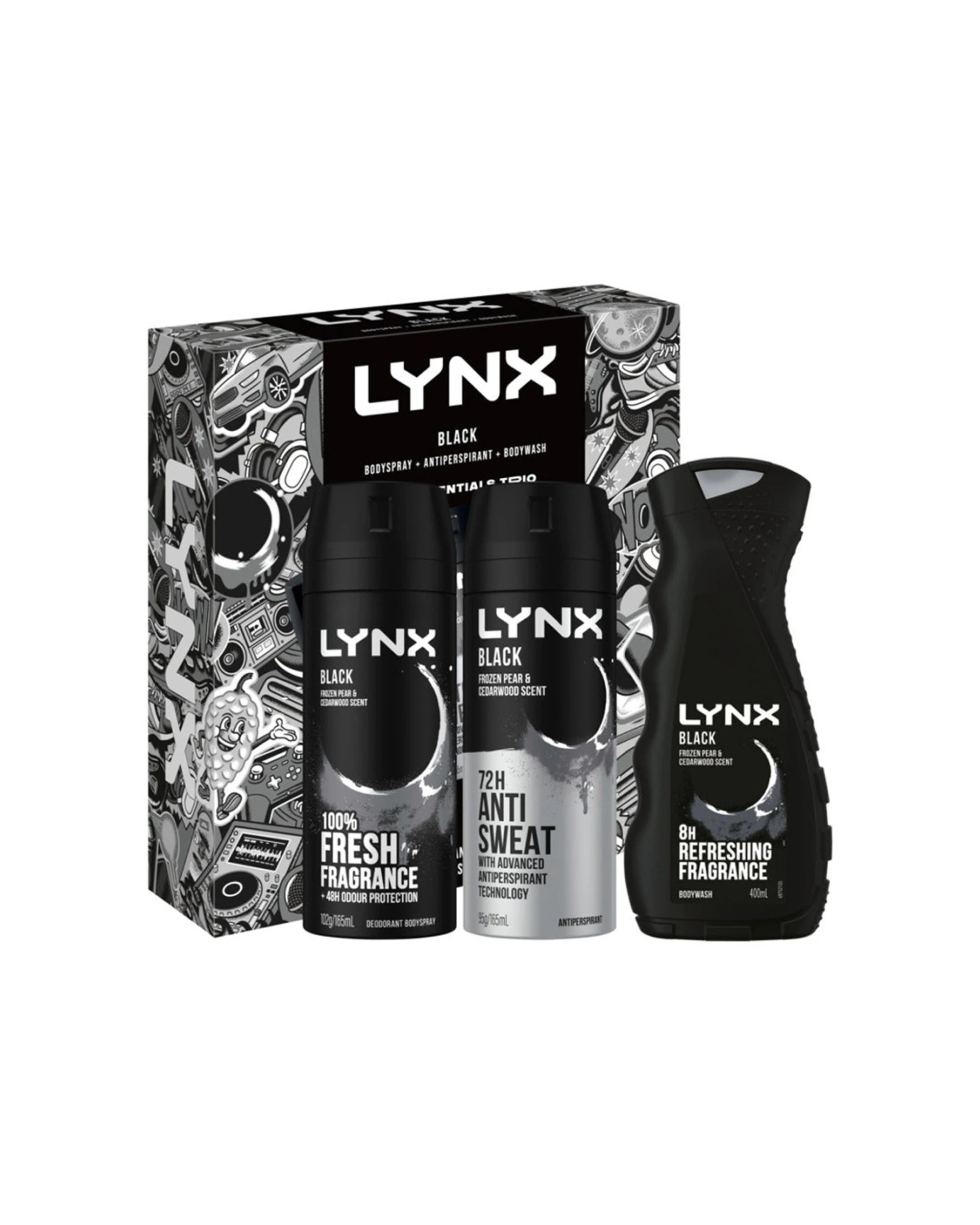1 Lynx Black Trio Gift Pack 2024 - Black, 1 of 1