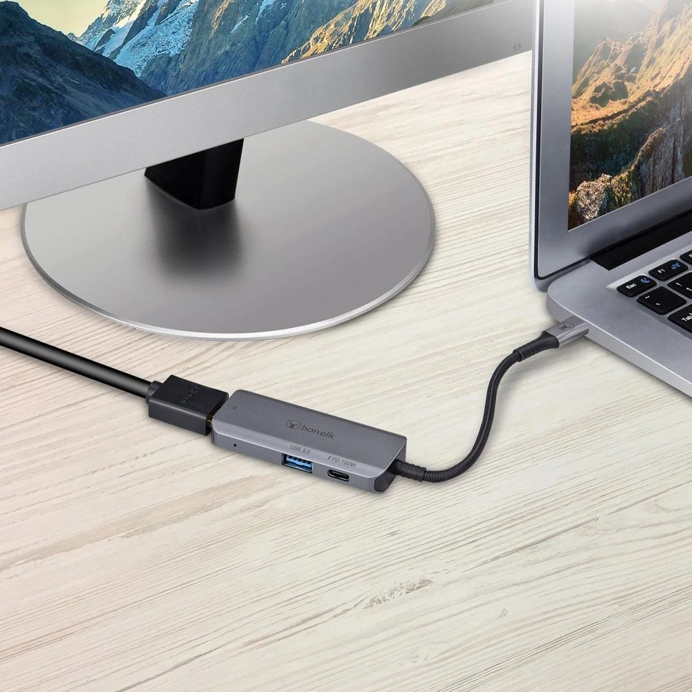 3 Bonelk Long-Life 3-in-1 Multiport Adaptor Space Grey, 3 of 3