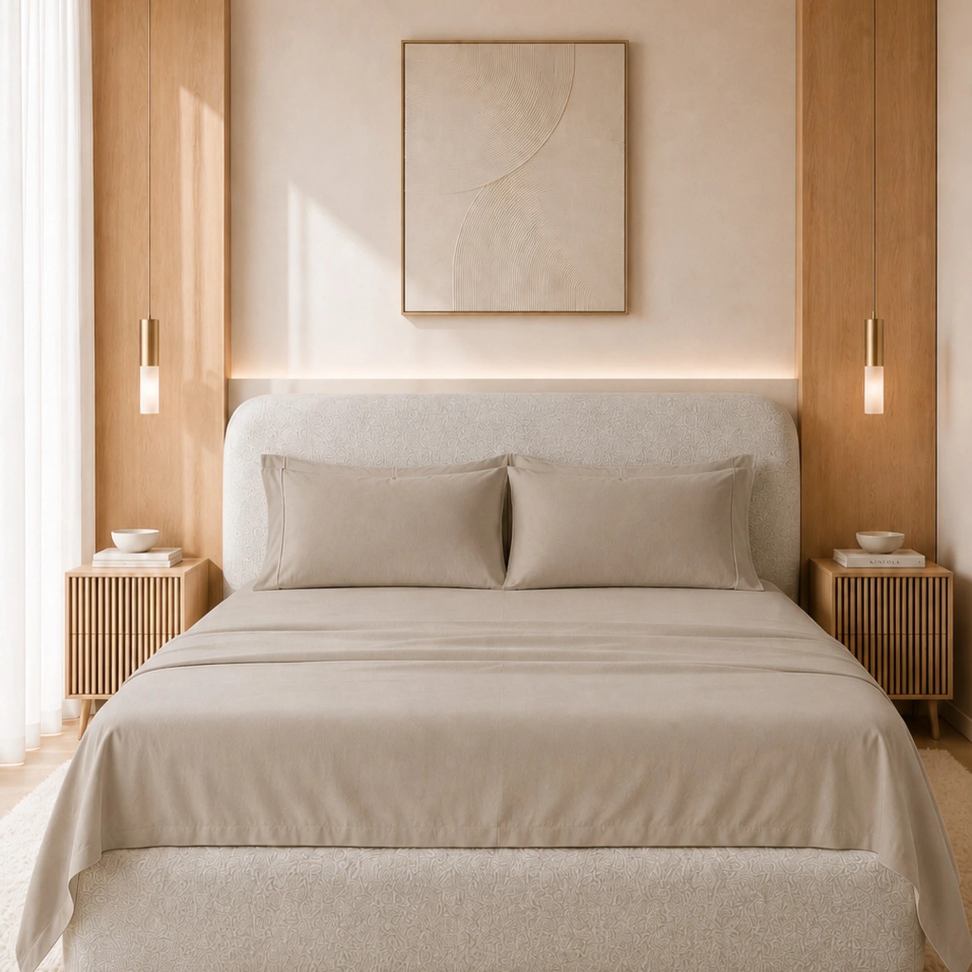1 Royal Comfort 1000TC Bamboo Blend Sheet Pillowcase Set Ultra Soft - Queen Bed - White, 1 of 7