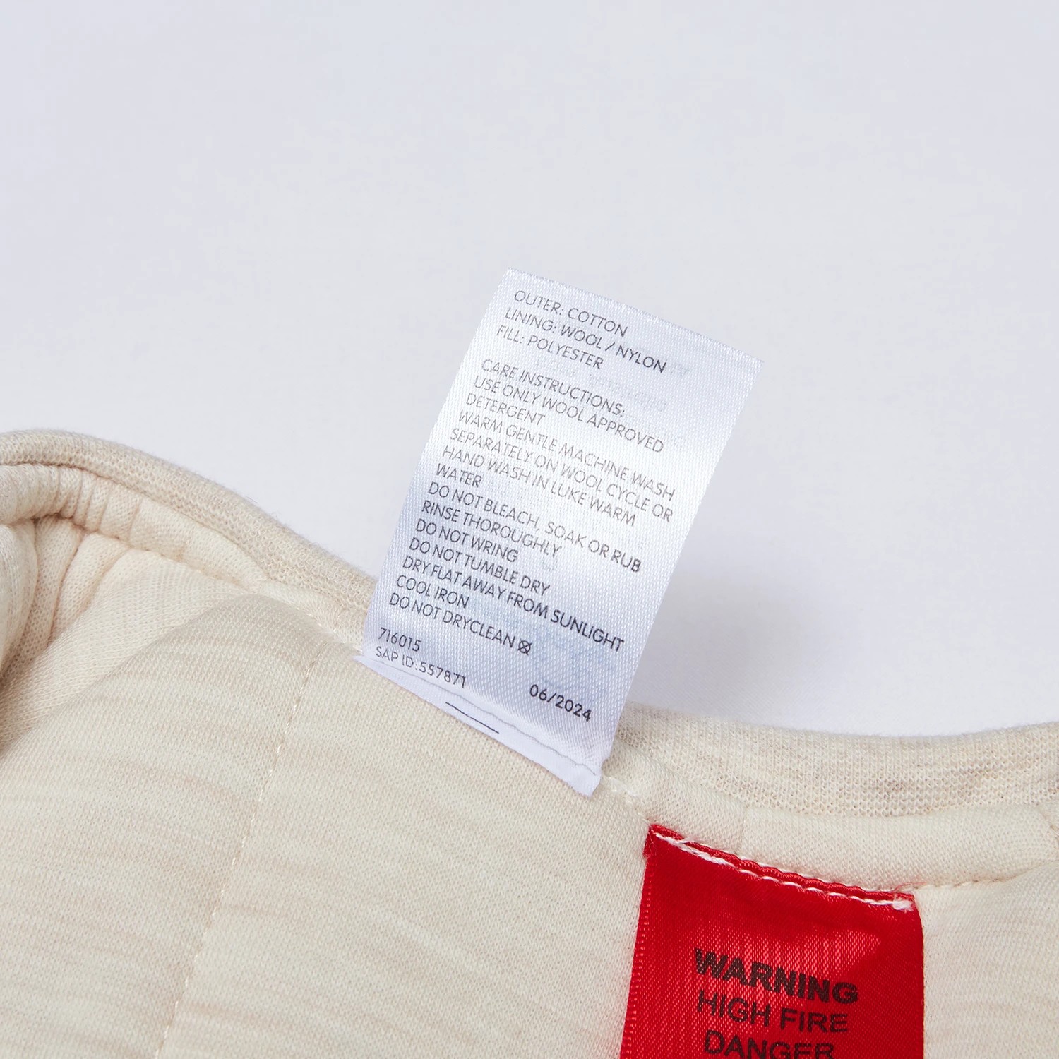 7 Merino Baby Australian Merino Wool Sleeping bag Sand, 7 of 8