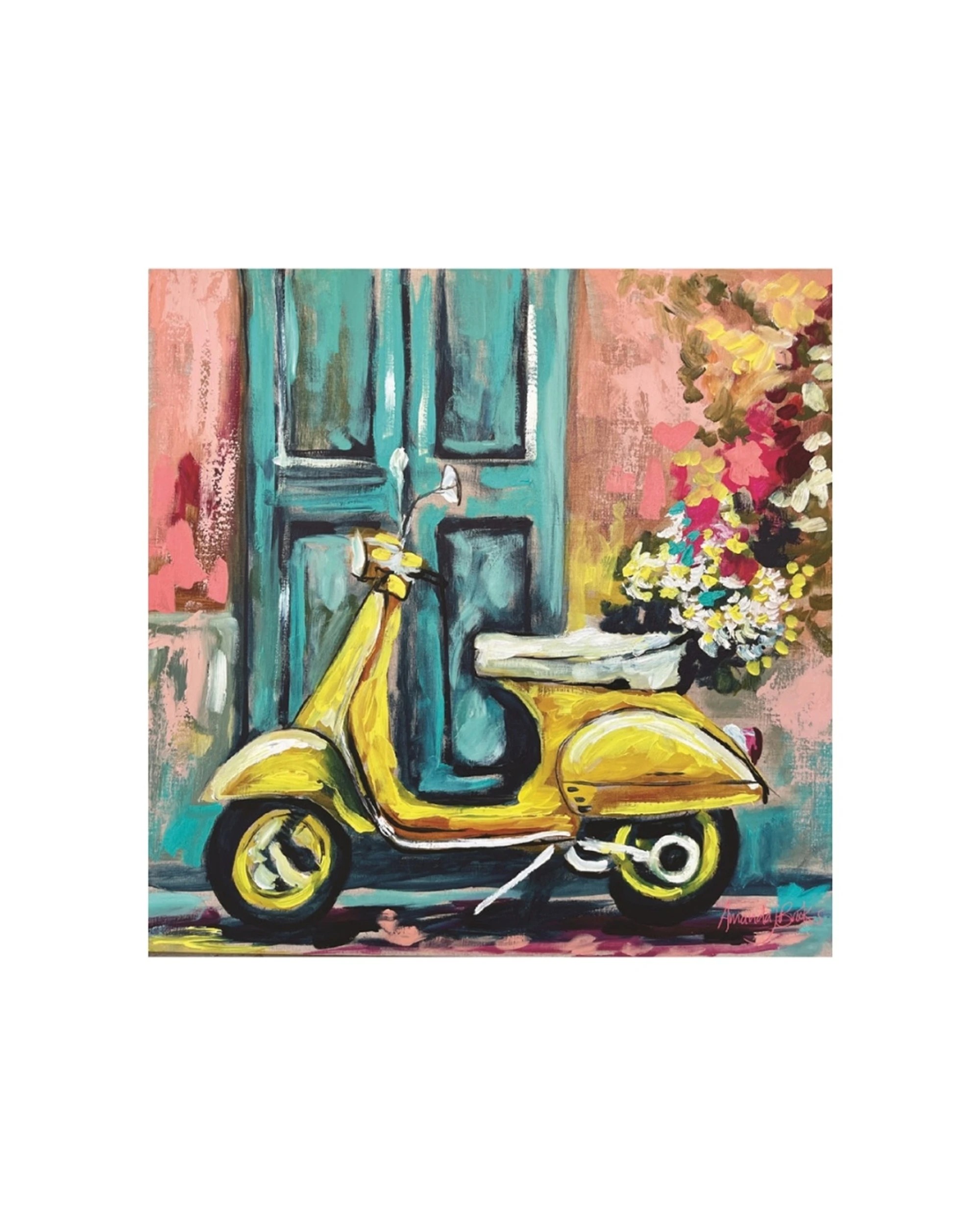 1 Lilli Rock Little Italy Coaster Dolomite Stone With Cork Backing Protective 11x11cm - Multi, 1 of 1