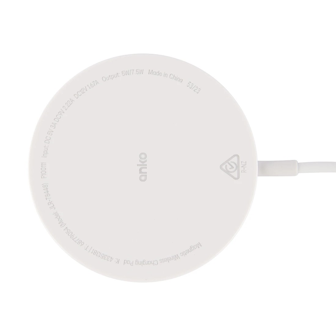 6 Magnetic Wireless Charging Pad - White, 6 of 7