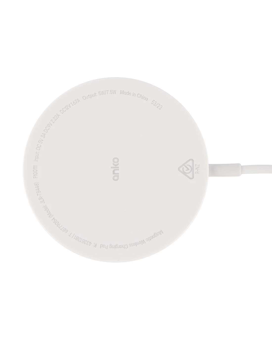 6 Magnetic Wireless Charging Pad - White, 6 of 7