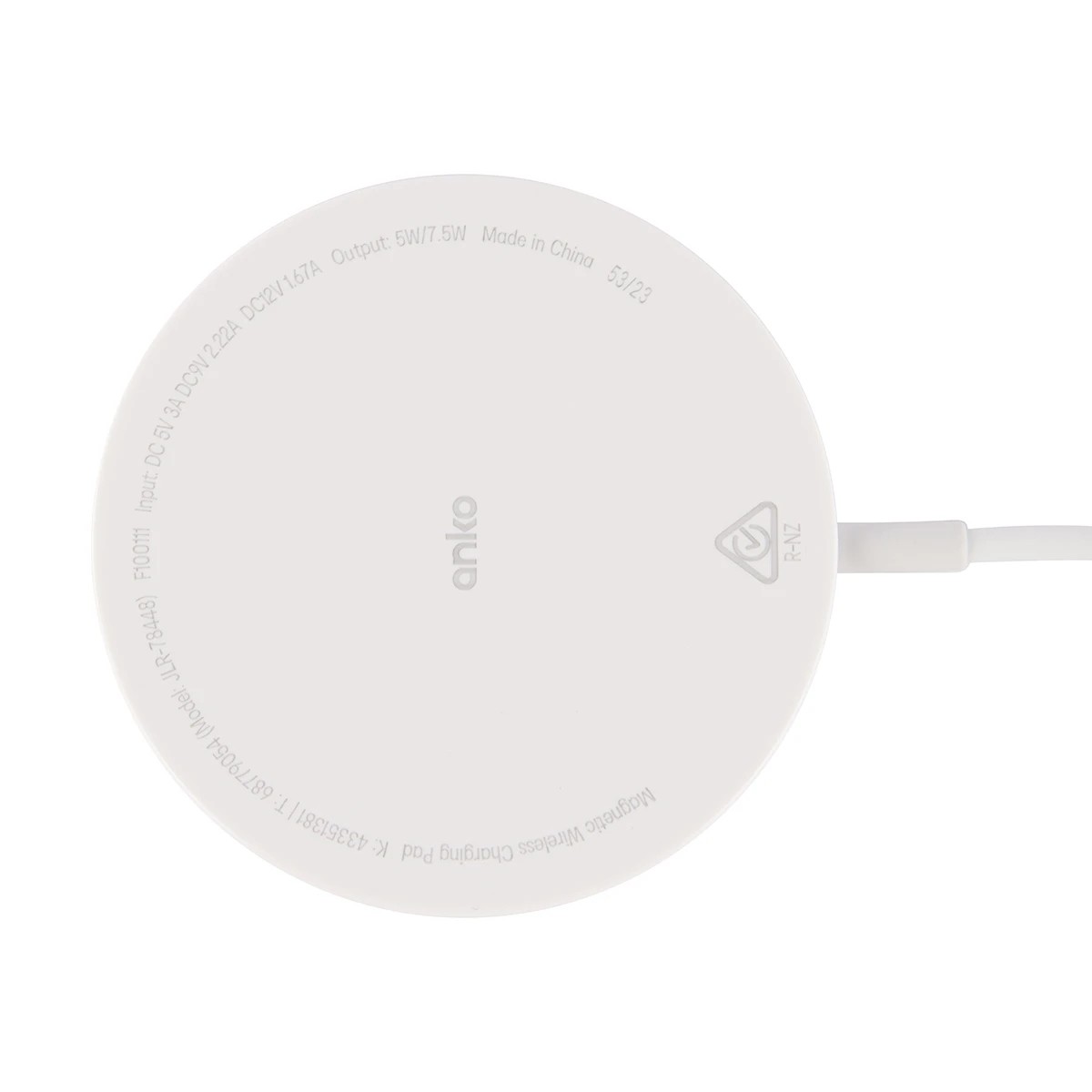 6 Magnetic Wireless Charging Pad - White, 6 of 7