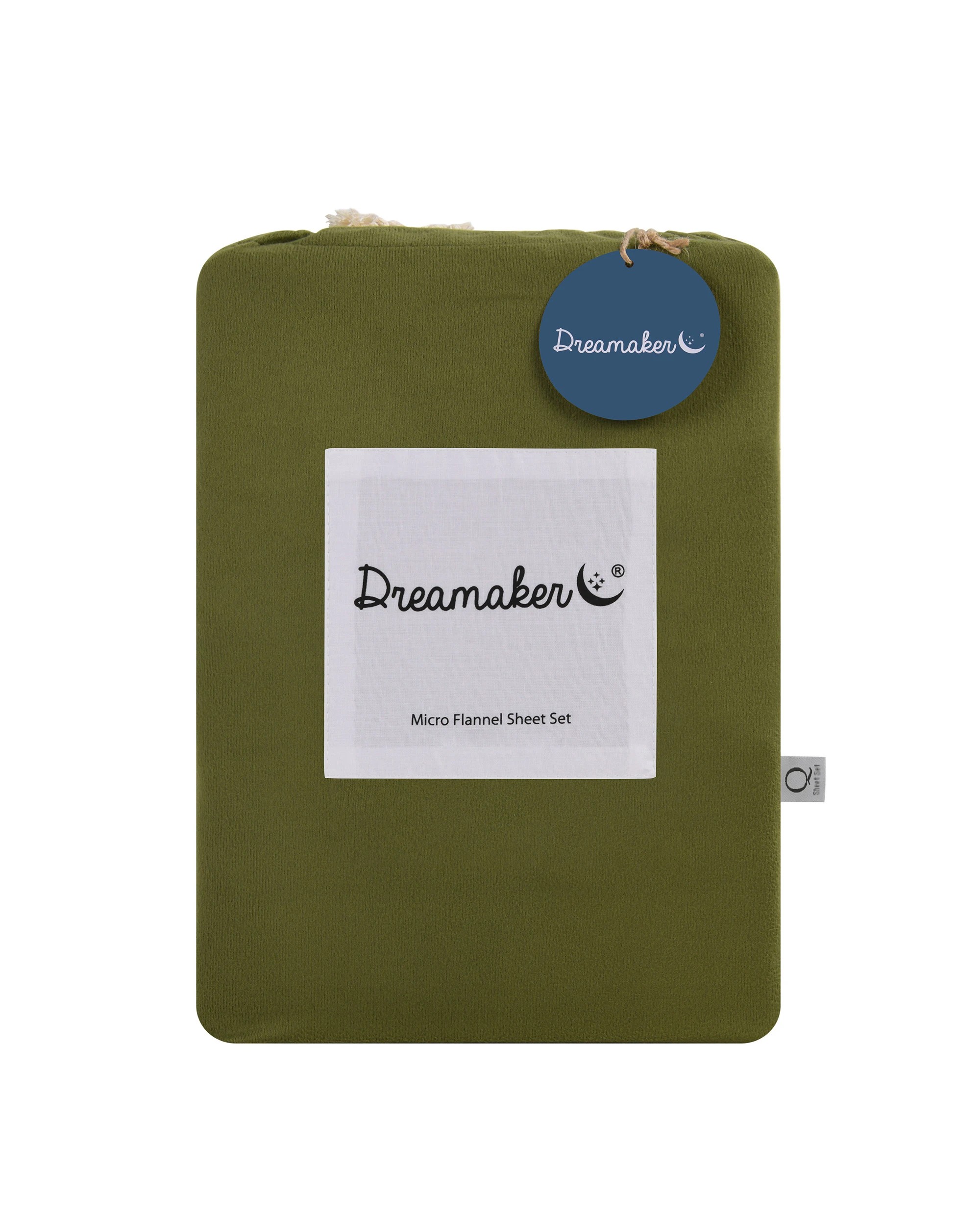 8 Dreamaker Micro Flannel Sheet Set - Super King Bed - Olive, 8 of 8