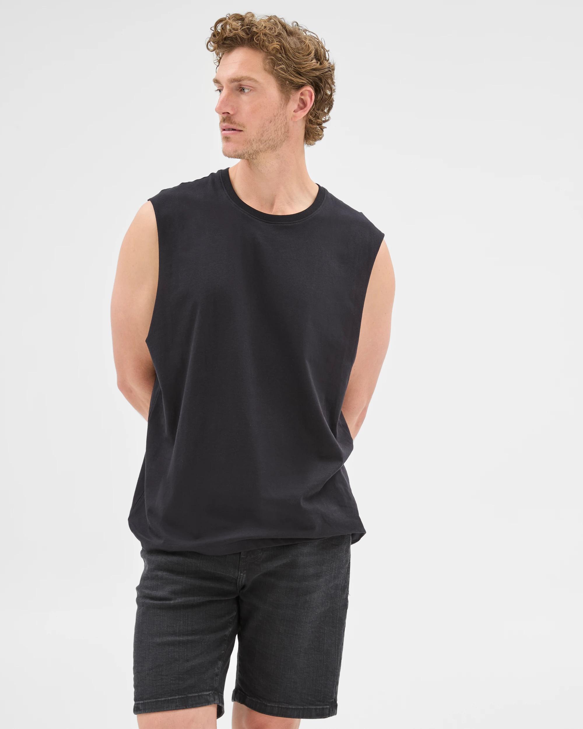 6 Target Australian Cotton Plain Tank Top BLACK, 6 of 10