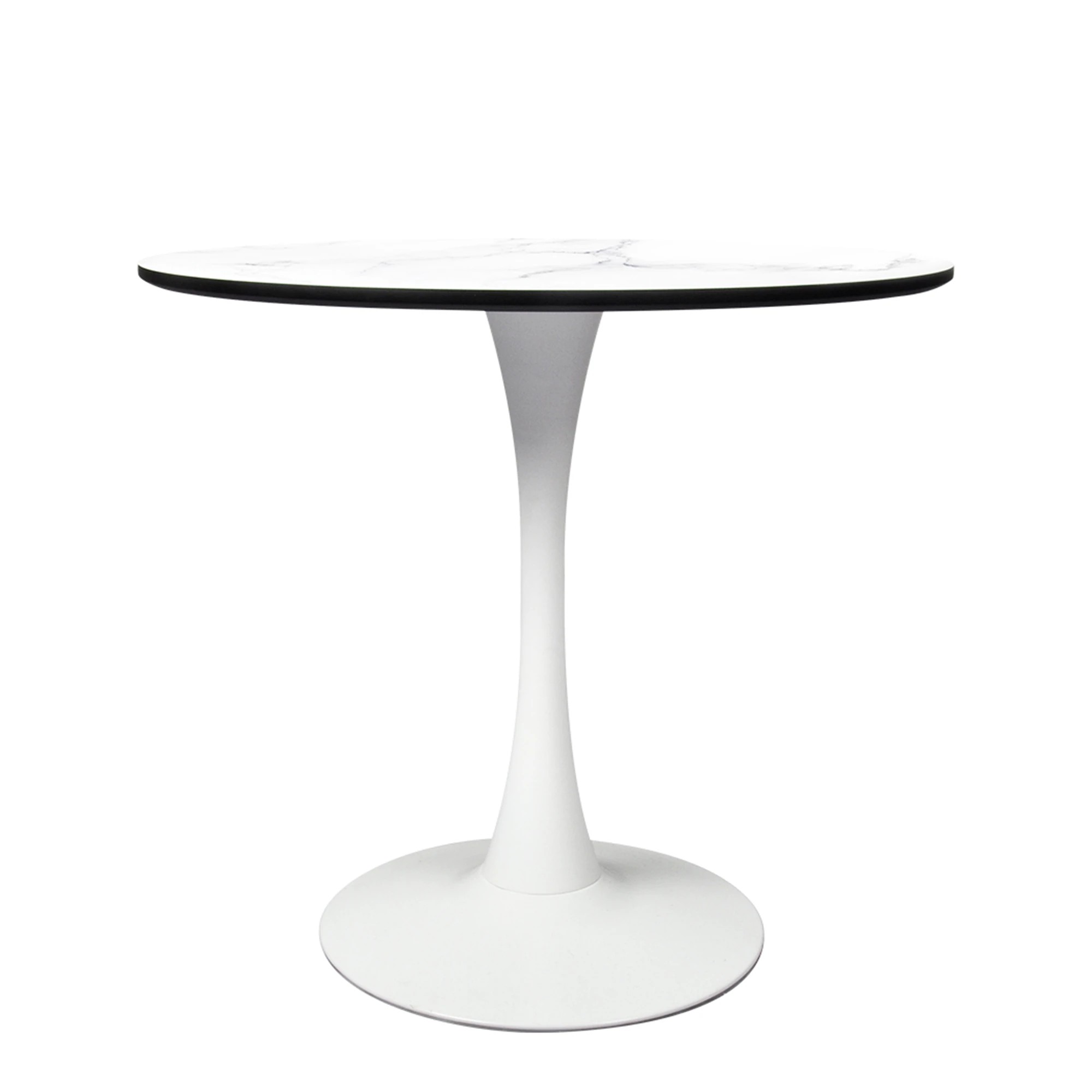 2 Levede Round Marble Dining Table - Black, 2 of 6