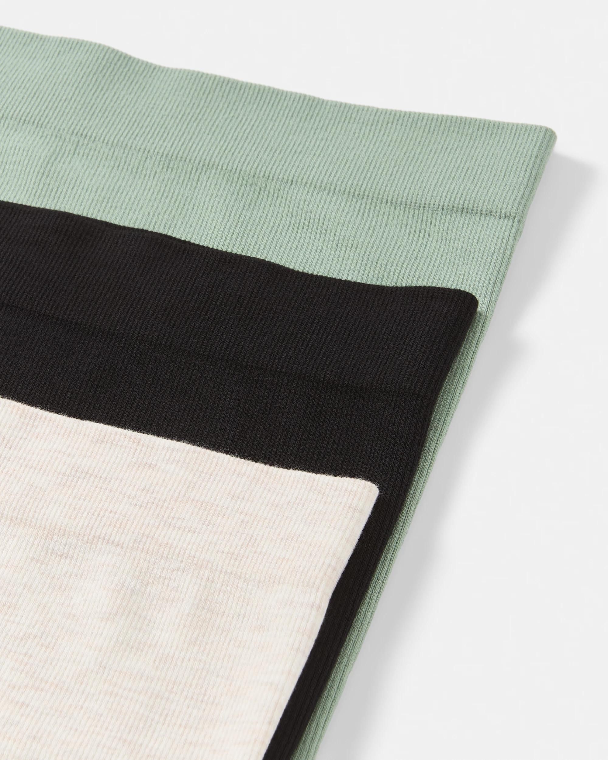 2 3 Pack Bamboo Seamfree Rib Shorties Som Bk Ig, 2 of 8