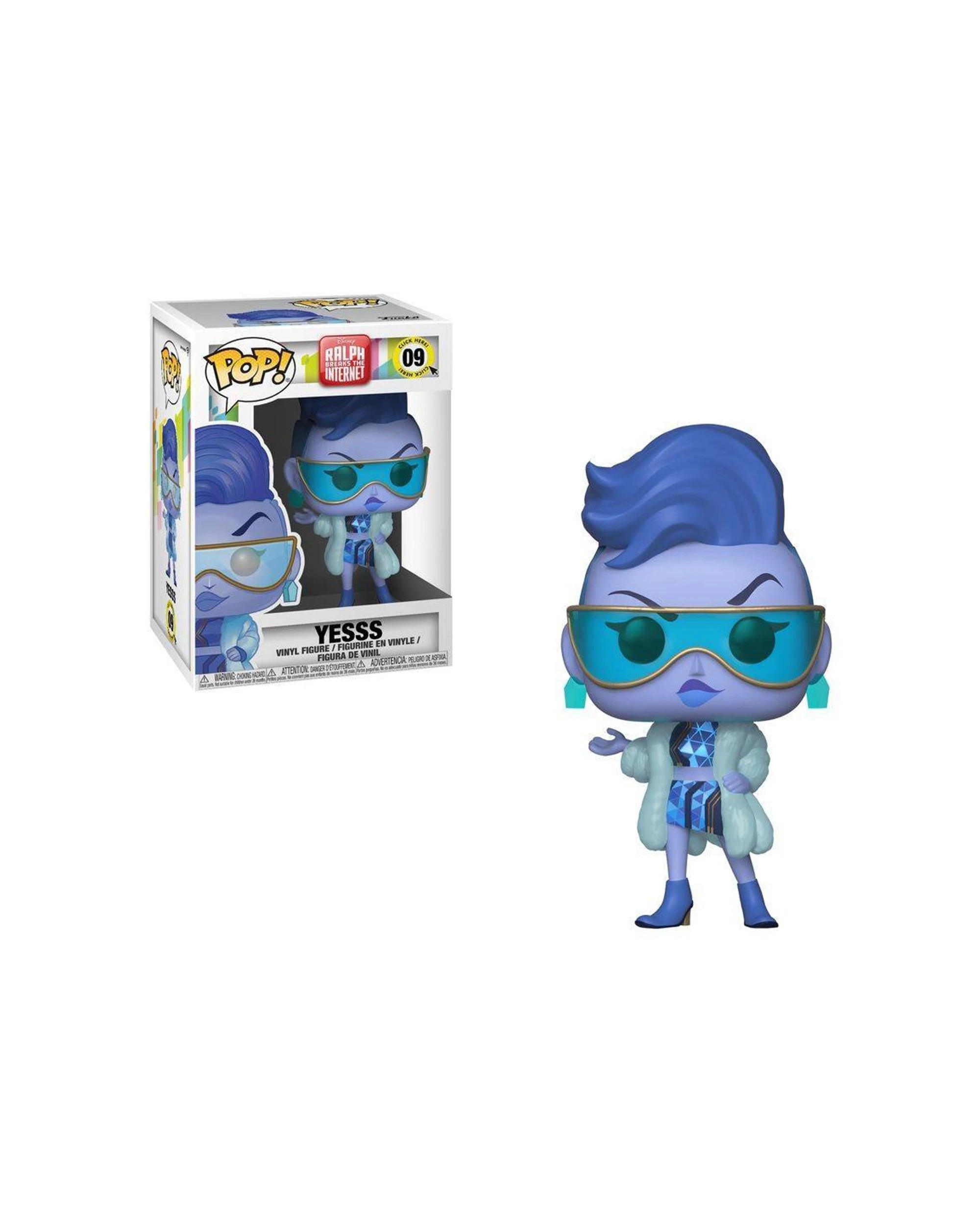 1 Pop Vinyl Figurine Wreck-It Ralph 2 Yesss Vinyl Figure Chase Variant 10cm - Multi, 1 of 3