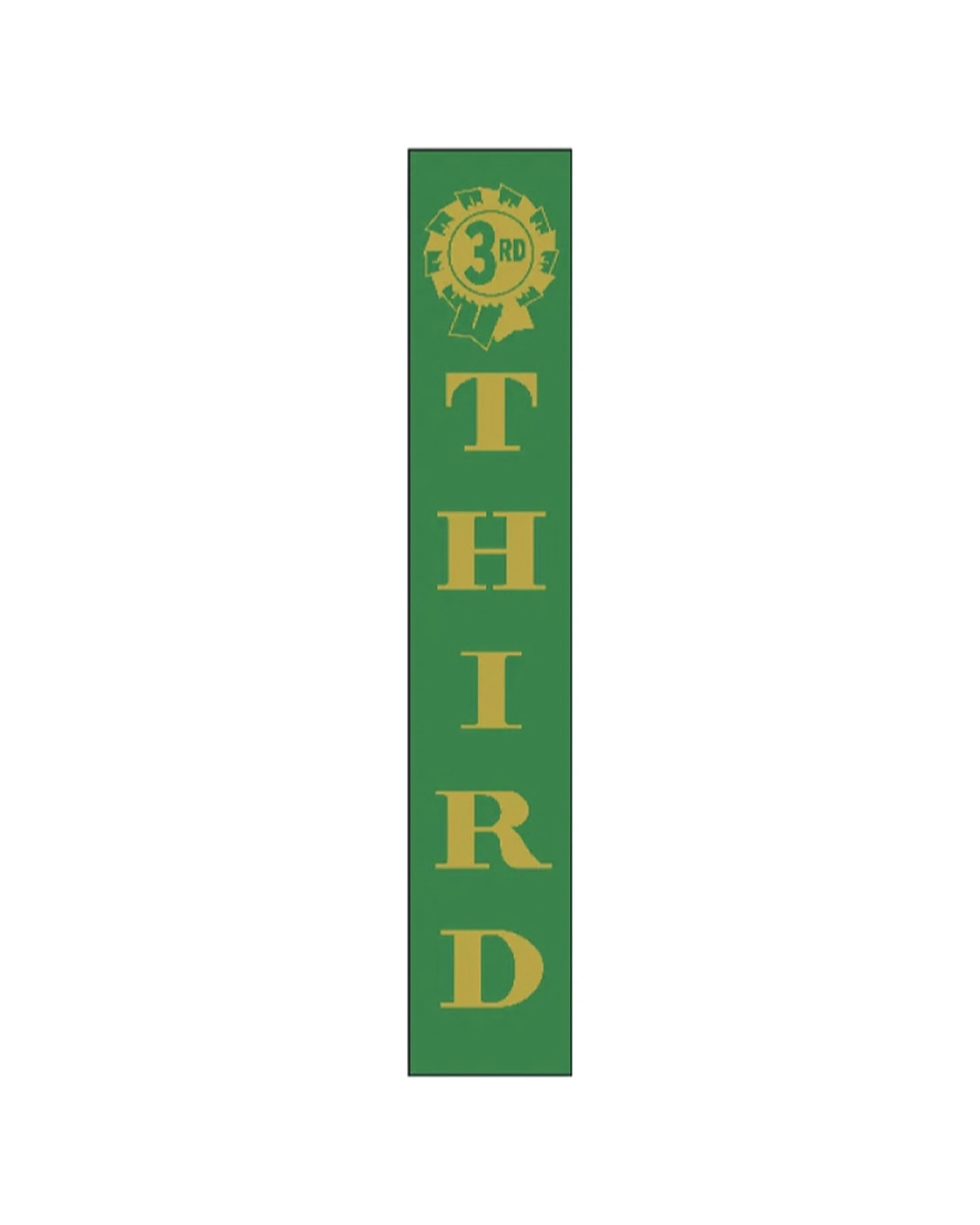 1 Victor Sports 100pc Ribbons 3rd Place Competitor Award Polyester 3x17cm - Green, 1 of 1