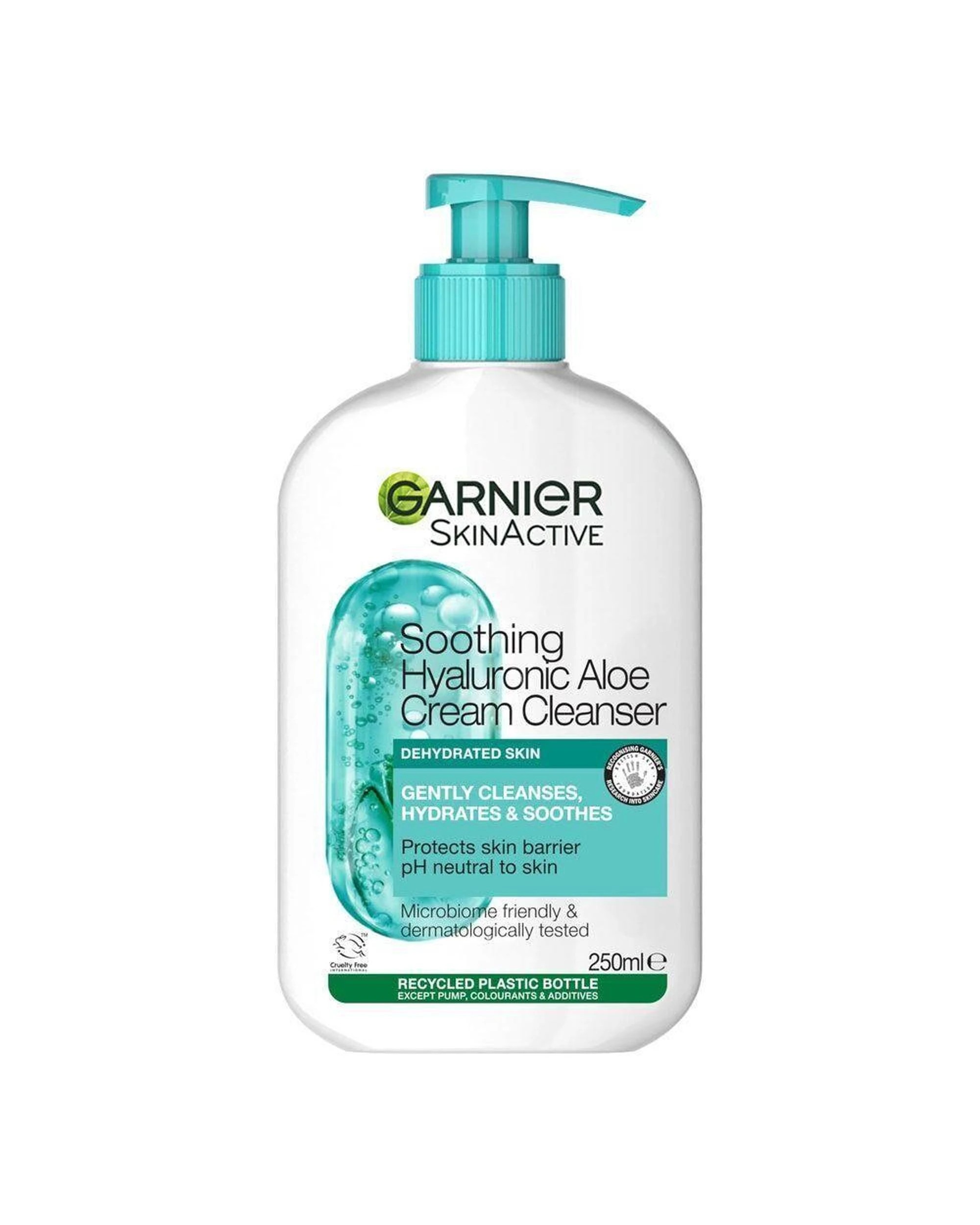 2 3 x Garnier SkinActive Soothing Hyaluronic Aloe Cream Cleanser 250mL, 2 of 8