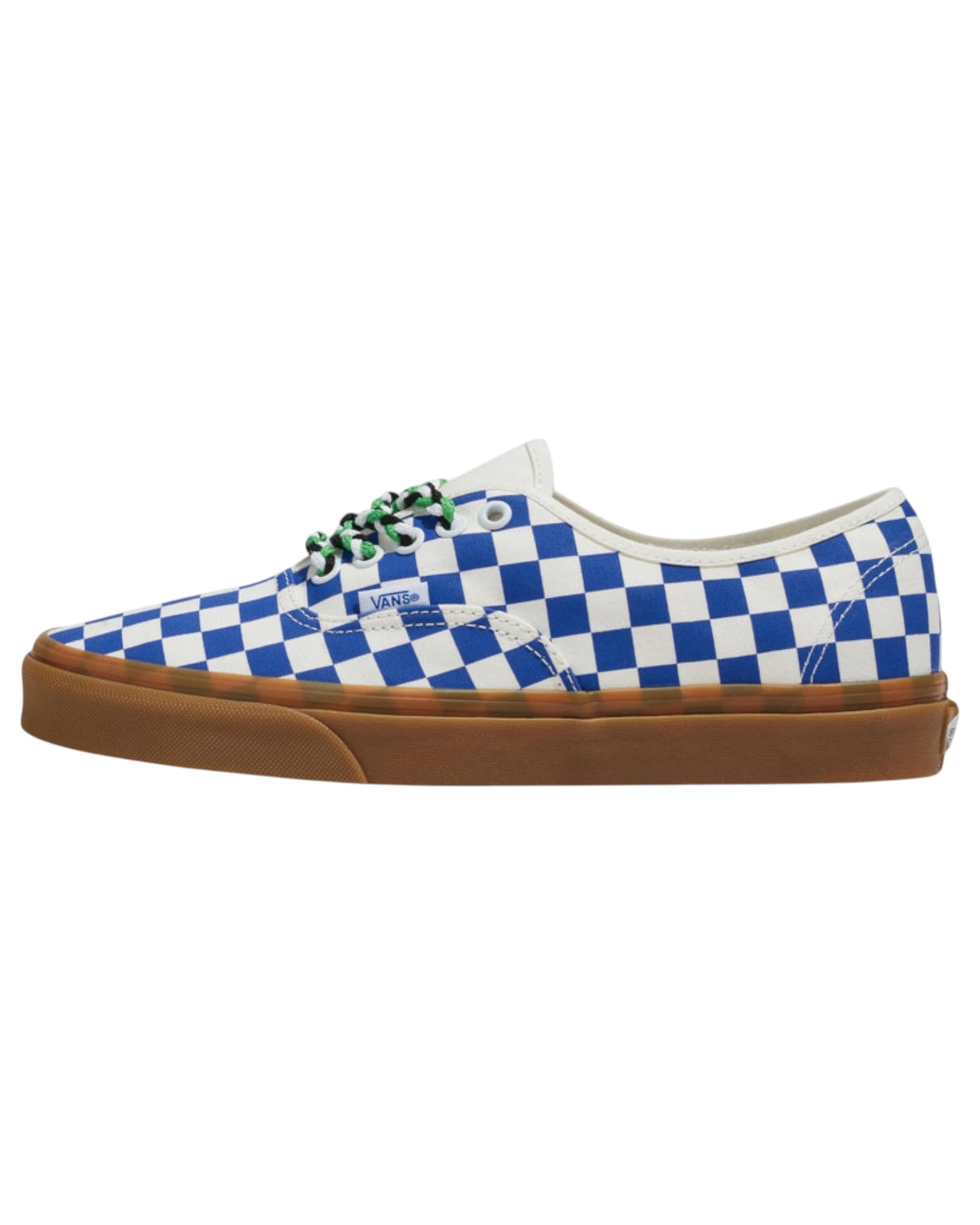 2 Vans Mens Authentic Checkerboard Blue/ White Lace Up Shoes BLUE/WHITE, 2 of 5