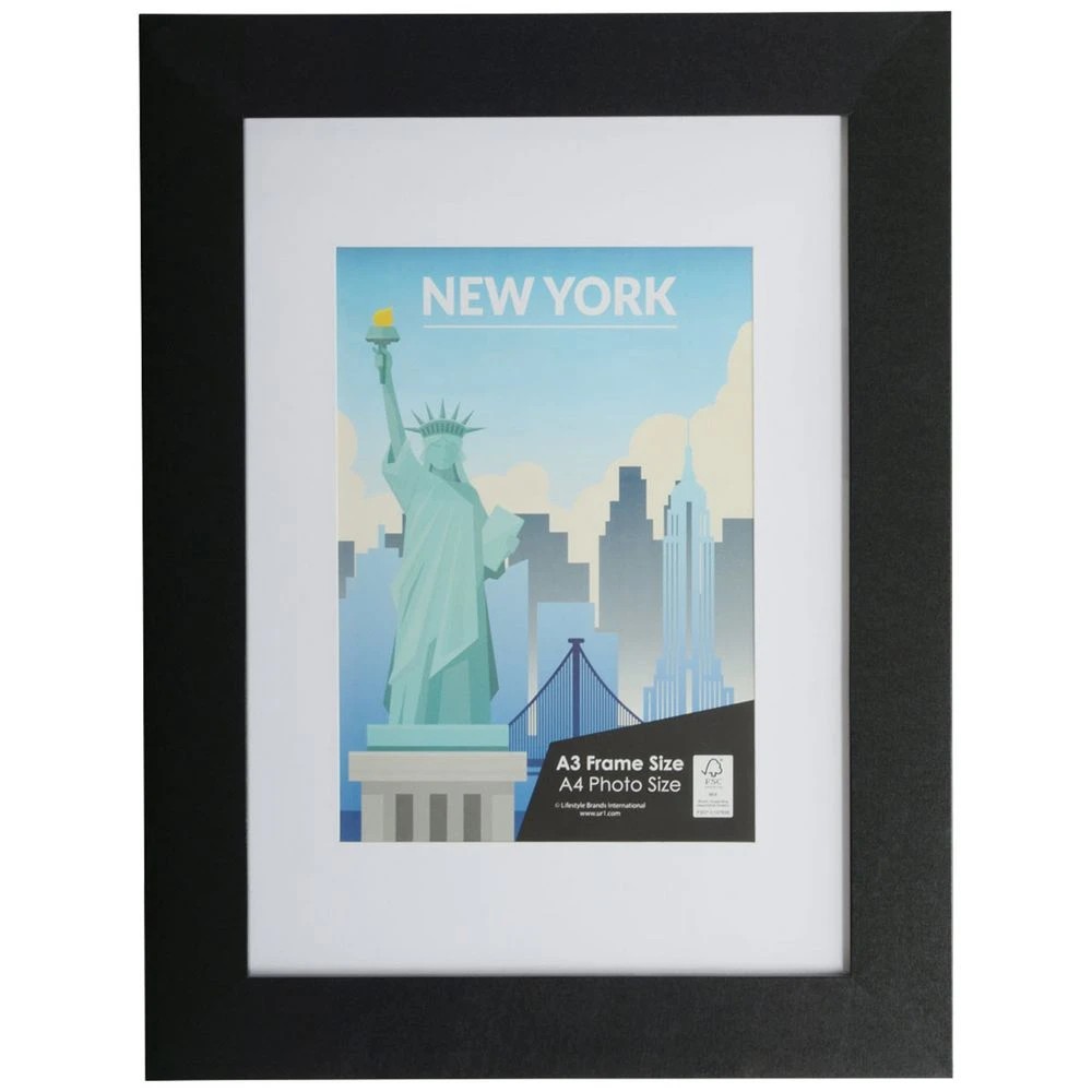 1 Cosmopolitan A3 with A4 Opening Poster Frame Black, 1 of 4