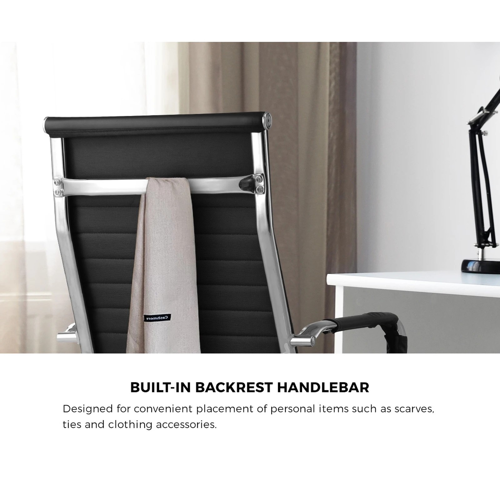 5 Oikiture Office Chair Swivel Desk Chair Faux Leather
 - Black, 5 of 10