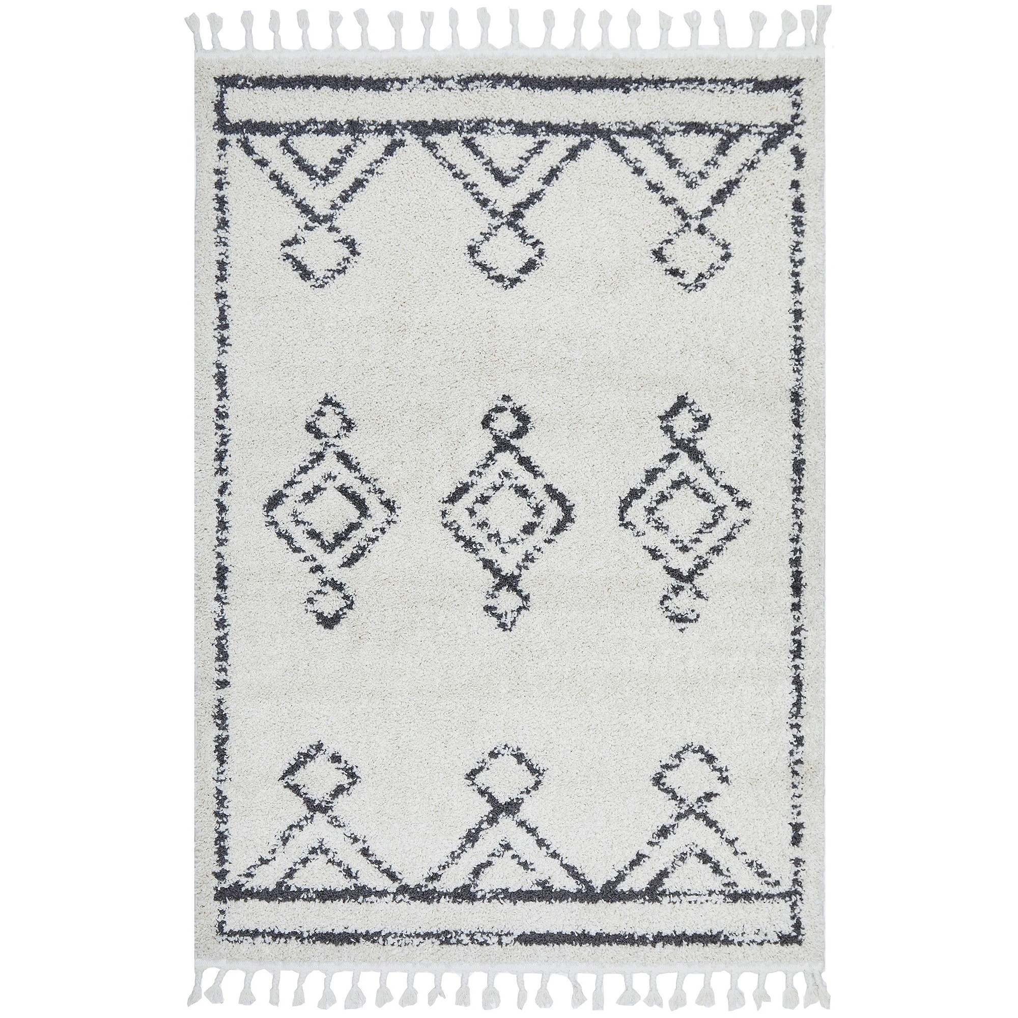 2 Common Ground Rugs Tangier Temara 150x80cm - Small Shag Rug - Natural, 2 of 7