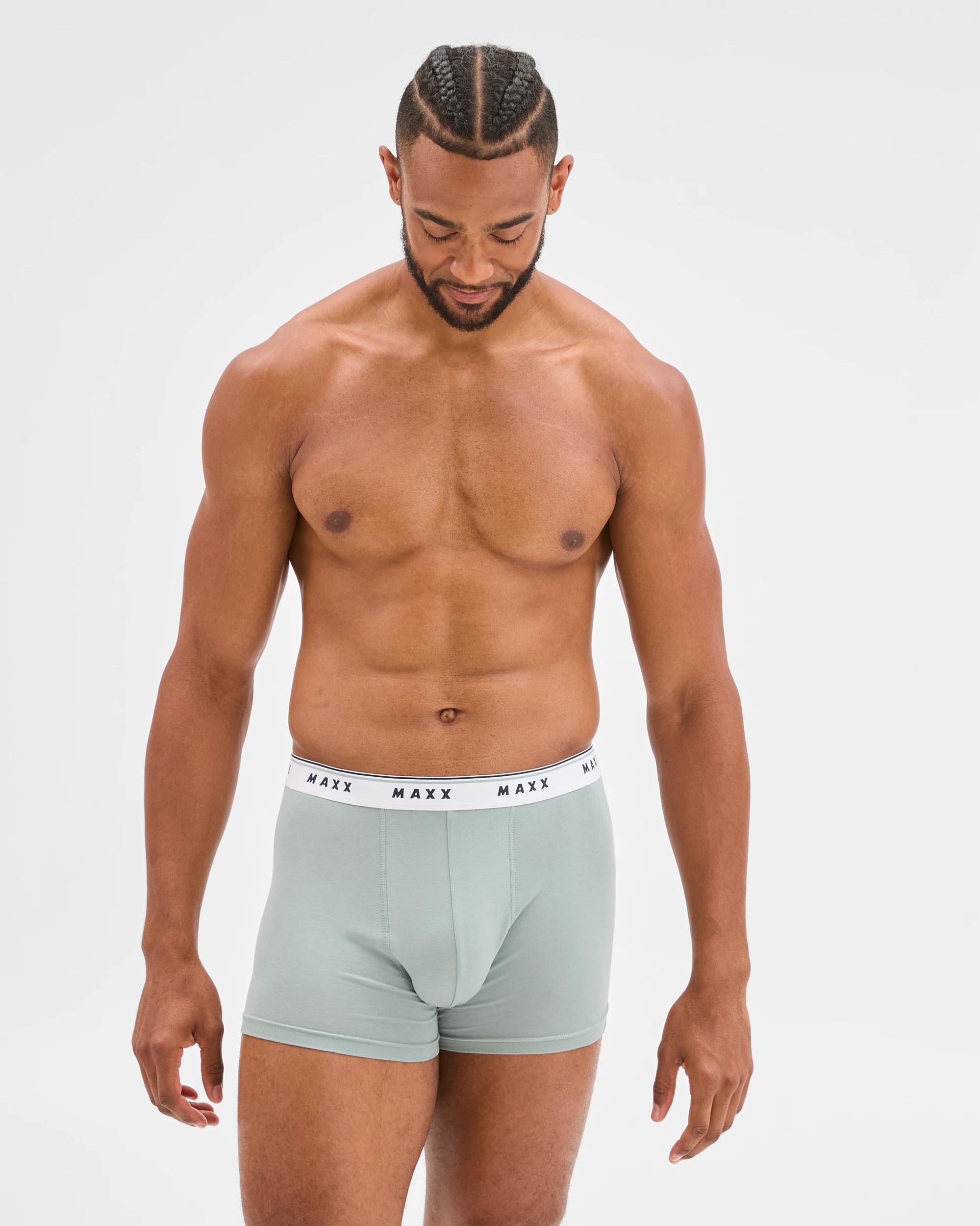 2 Maxx Australian Cotton 3 Pack Hipster Trunks MULTI, 2 of 4