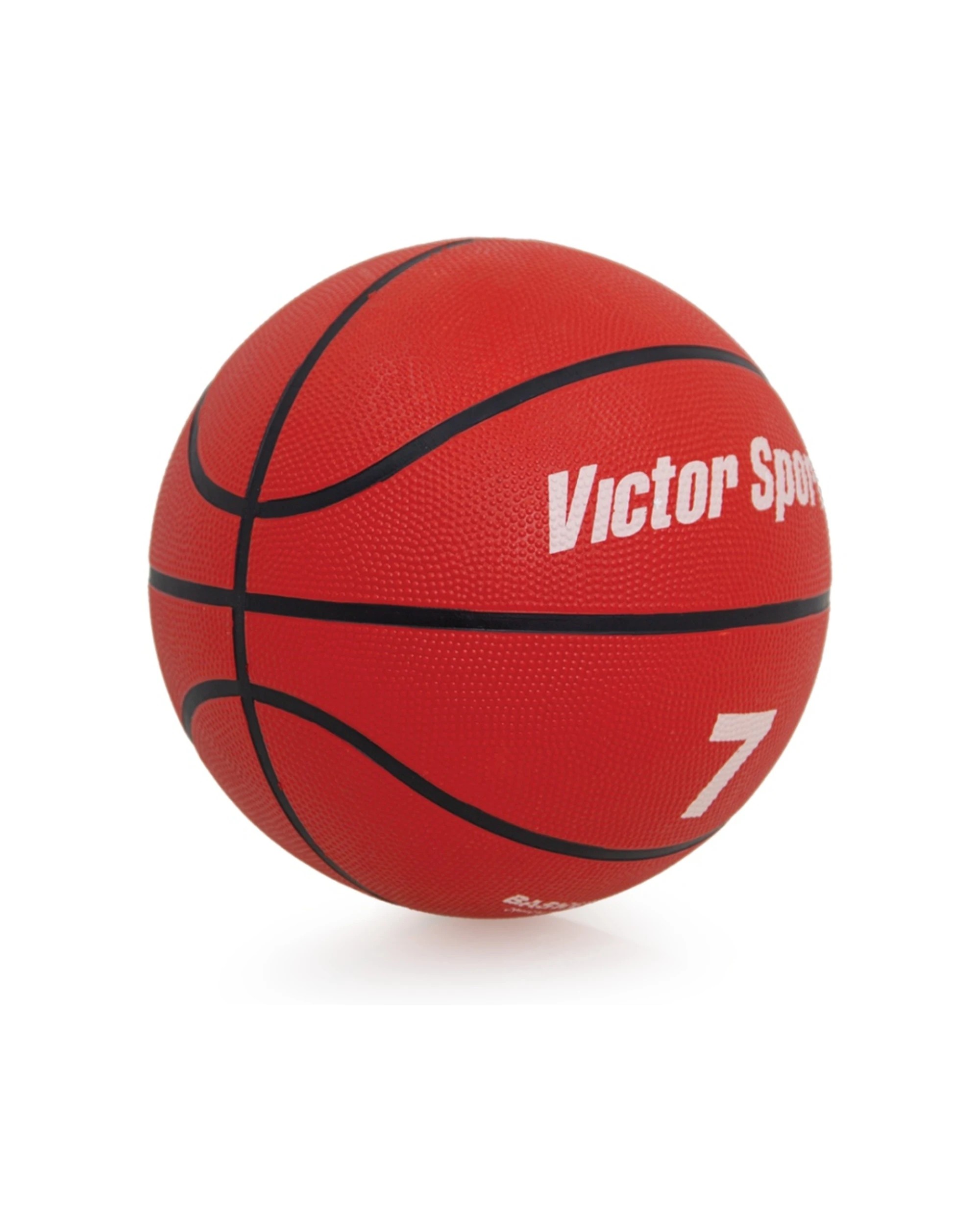 2 Victor Sports Heavy Duty Durable Rubber Basketball Size 7 - Red, 2 of 2
