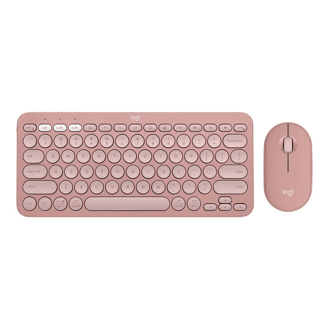 1 Logitech Pebble 2 Keyboard and Mouse Combo Rose, 1 of 8