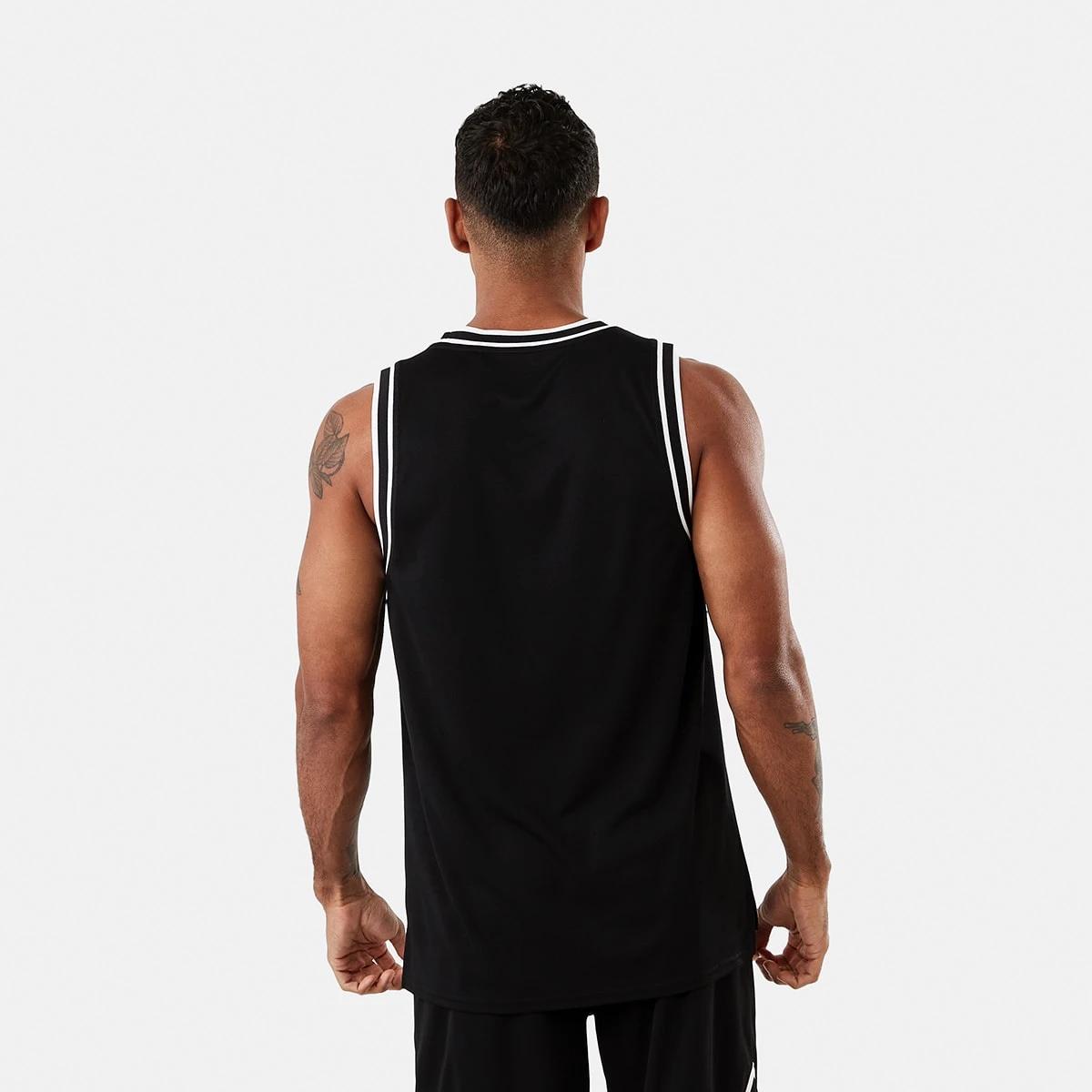3 Active Mens Basketball Tank BLACK, 3 of 6