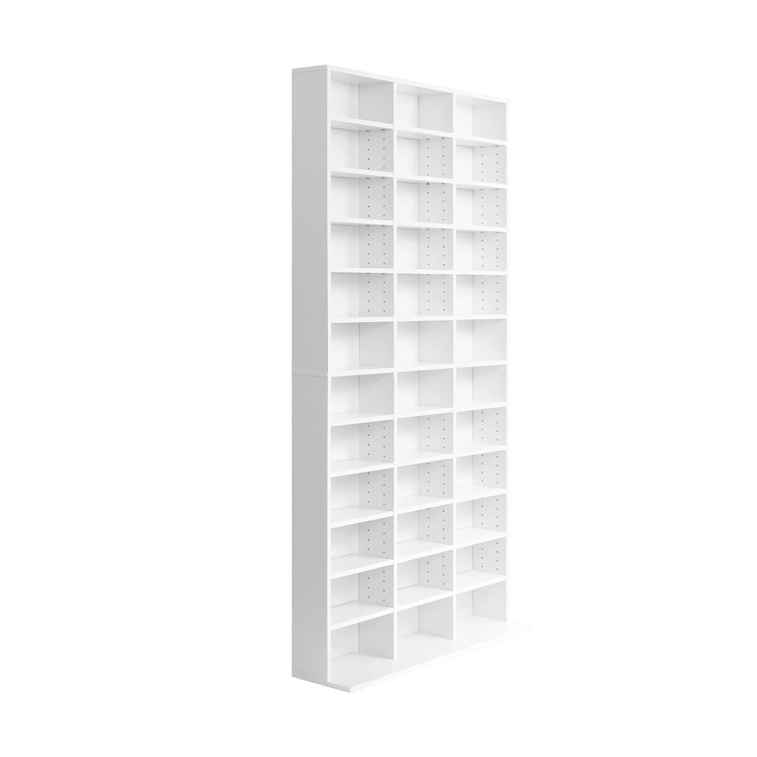 5 Oikiture Bookcase Bookshelf Display Shelf Cd Dvd Storage Media Stand Rack
 - White, 5 of 9