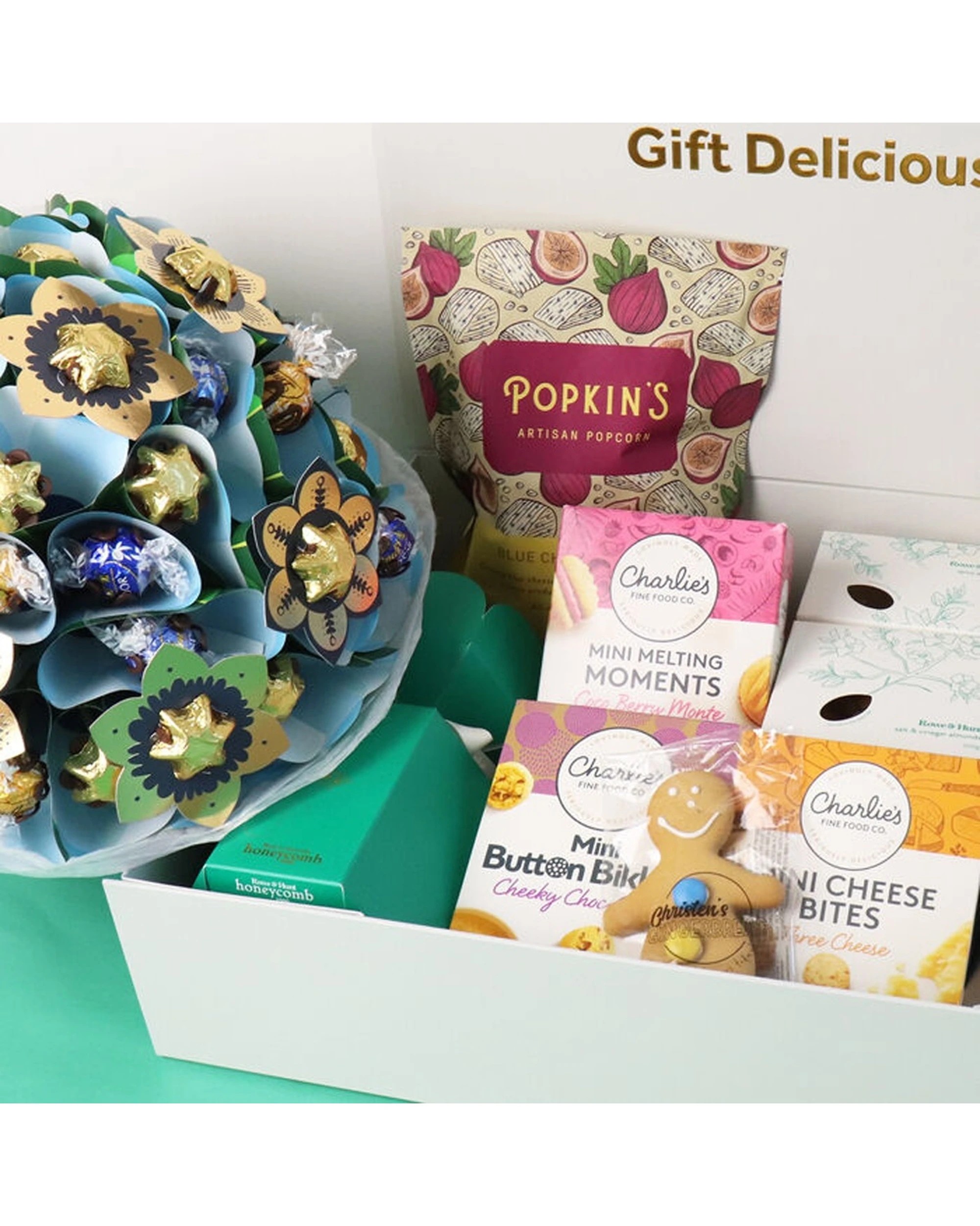 2 Edible Blooms Gourmet Bundle Hamper And Chocolate Bouquet Gift Set - Multi, 2 of 7