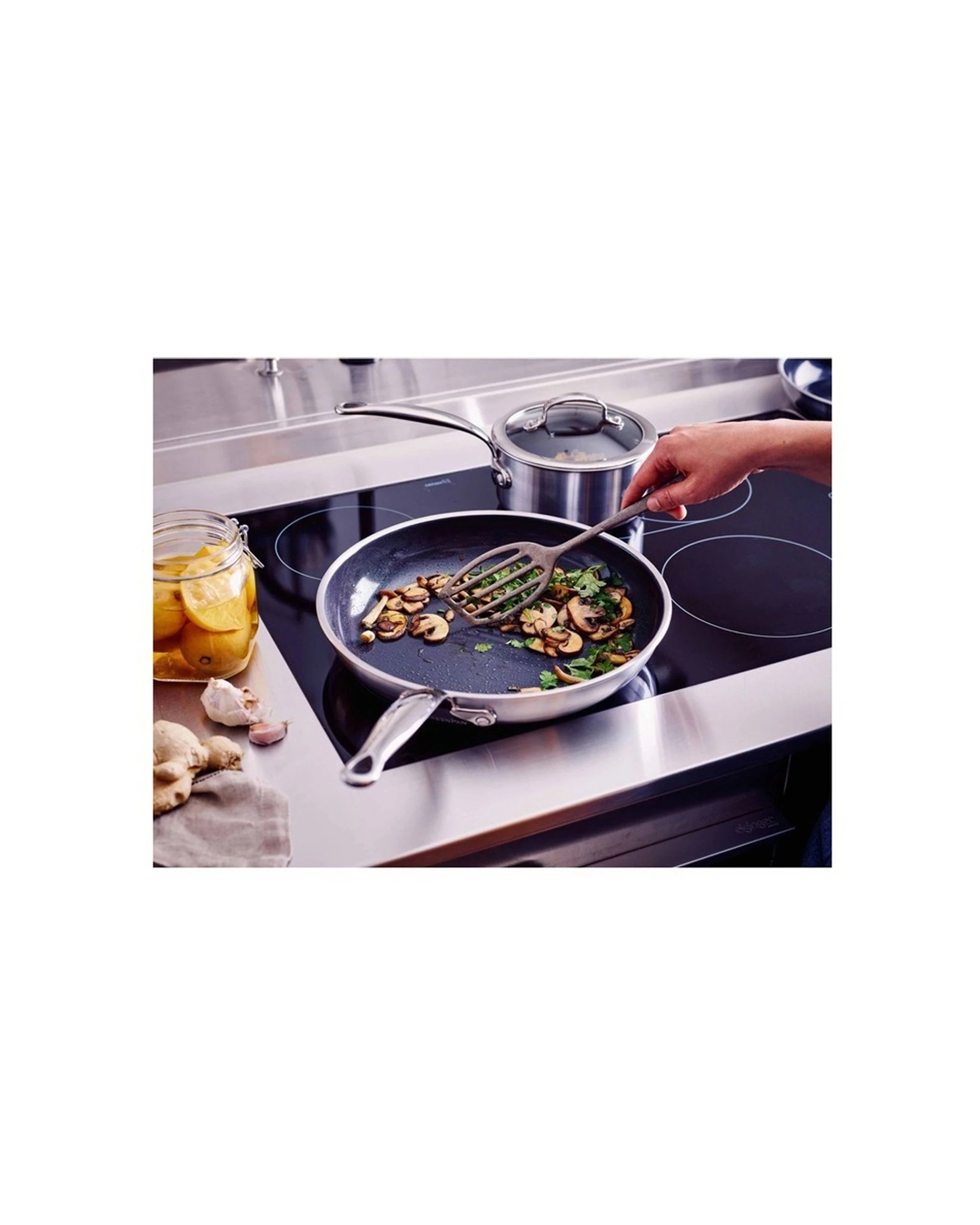 4 Greenpan Premiere Stainless Steel Open Frypan Home Kitchen Cookware 30cm - Silver, 4 of 5