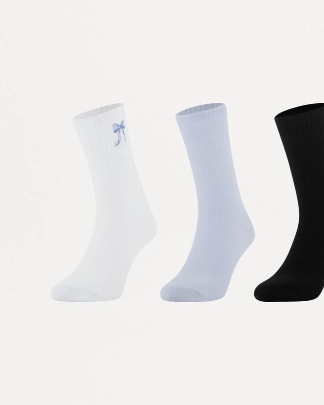 3 Pack Rib Quarter Crew S