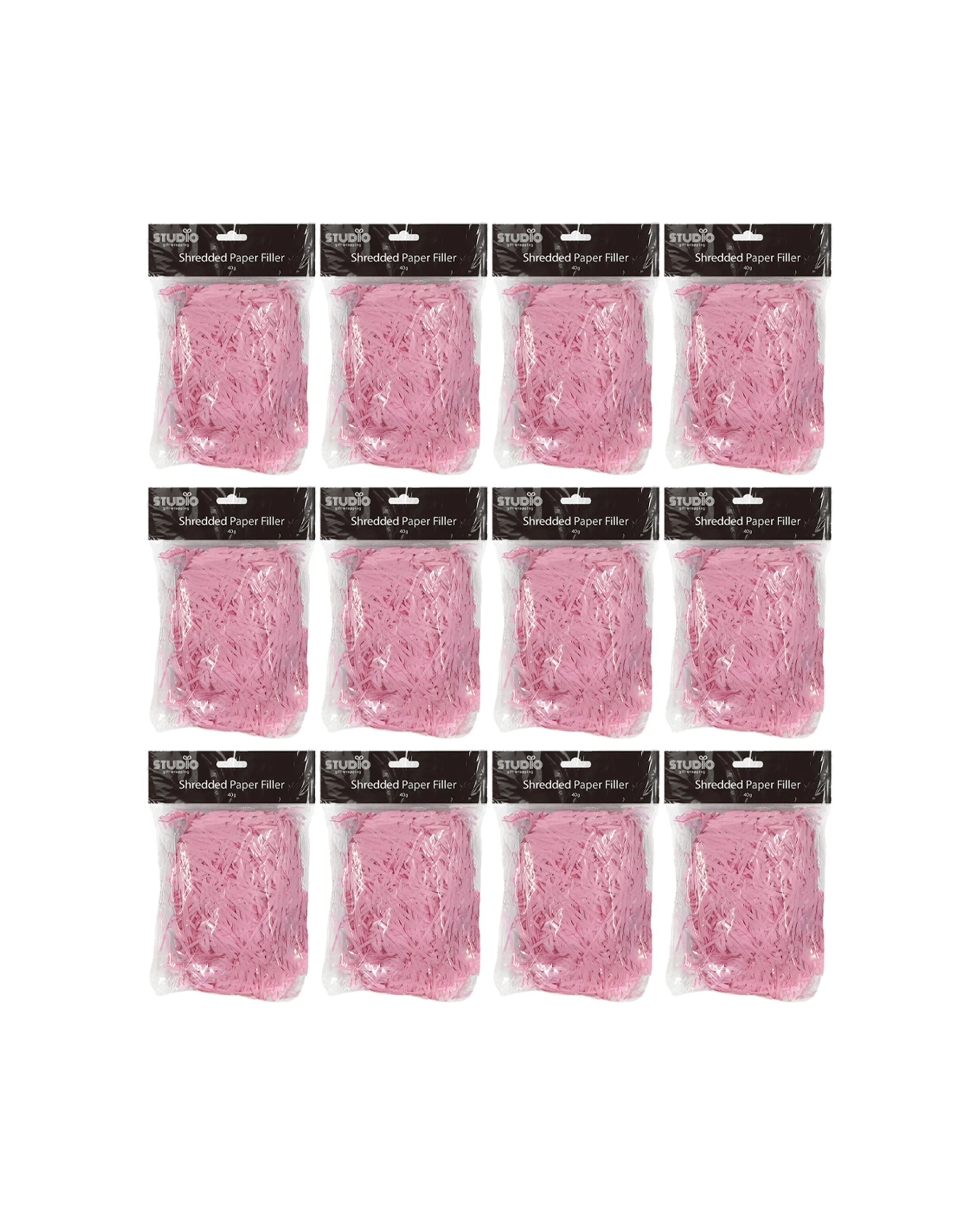 1 Studio Gift Wrapping 12PK 40G Filler Shredded Paper Present Wrapper Decor - Pink, 1 of 1