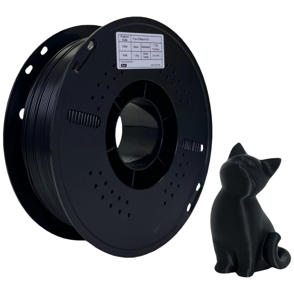 1 Keytek PLA+ 3D Filament Black, 1 of 2
