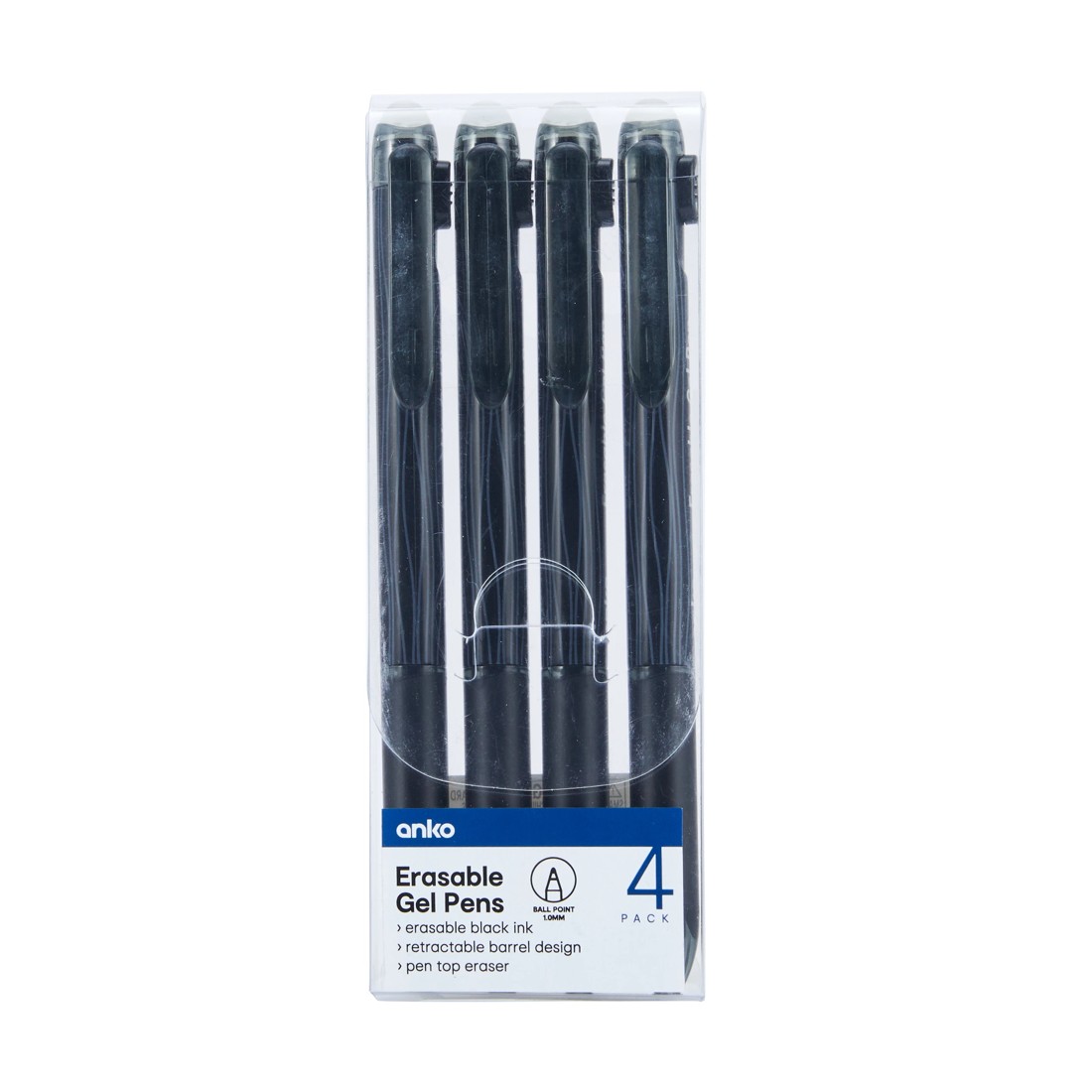 1 4 Pack Black Erasable Gel Pen, 1 of 5
