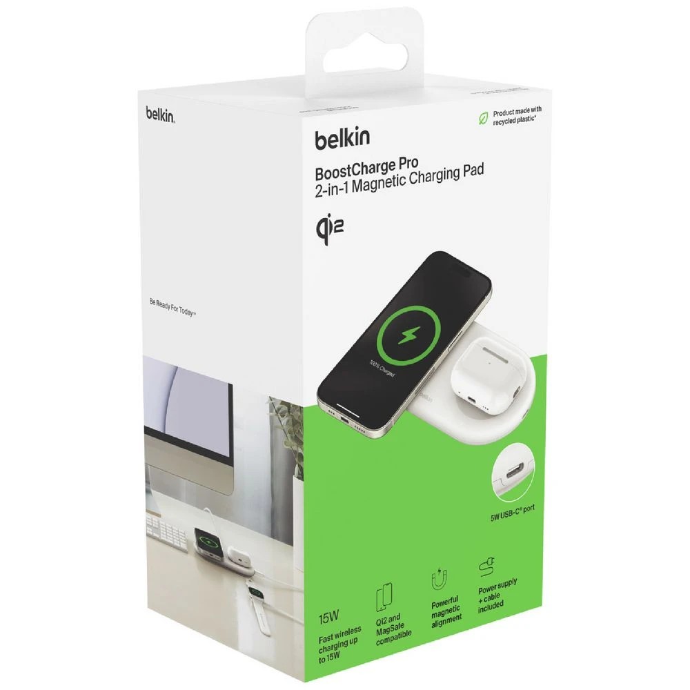 5 Belkin Qi2 2-in-1 Wireless Charging Pad 15w White, 5 of 8