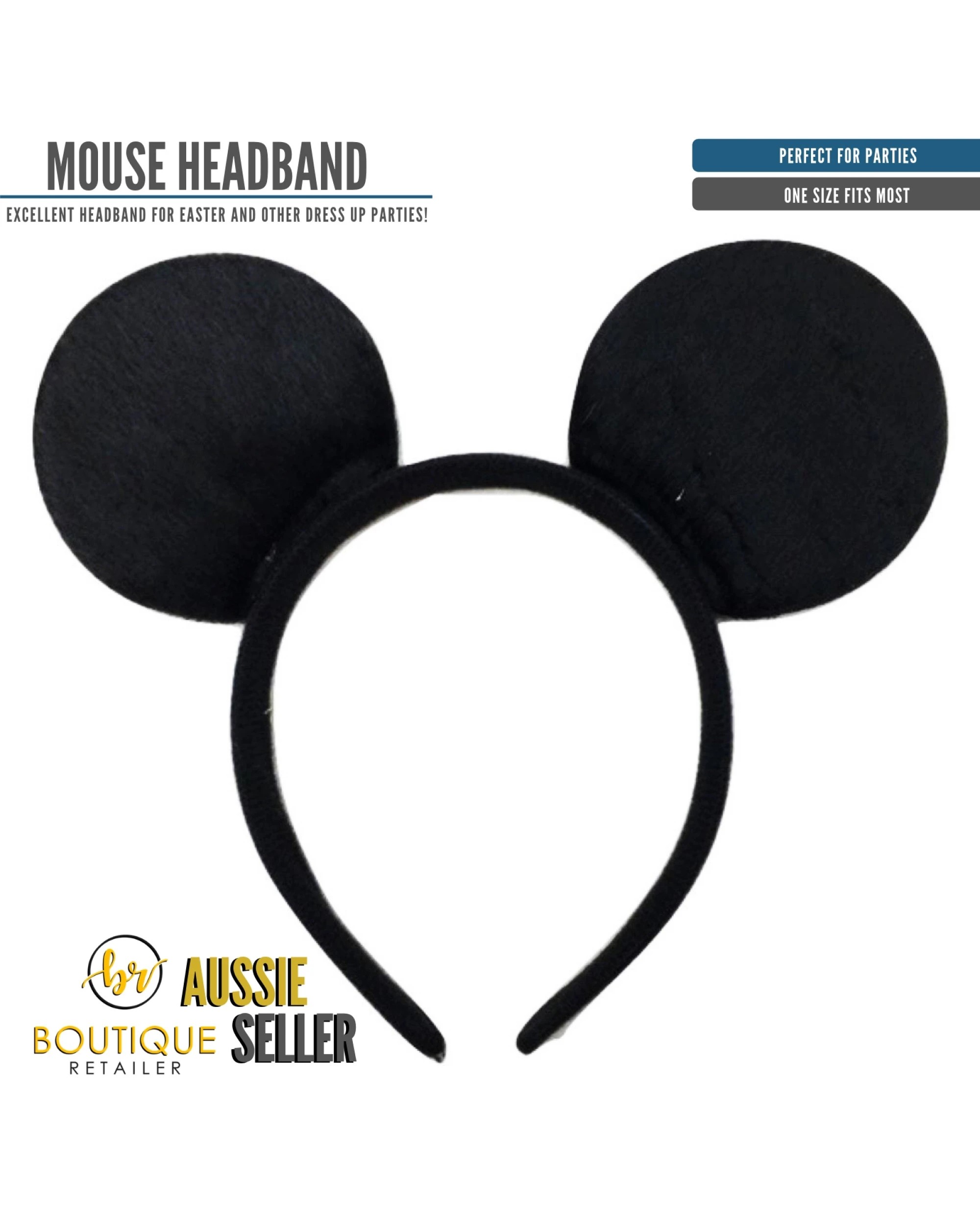 4 BR Costumes Mickey and Minnie Mouse Headband for Halloween Party, 4 of 4