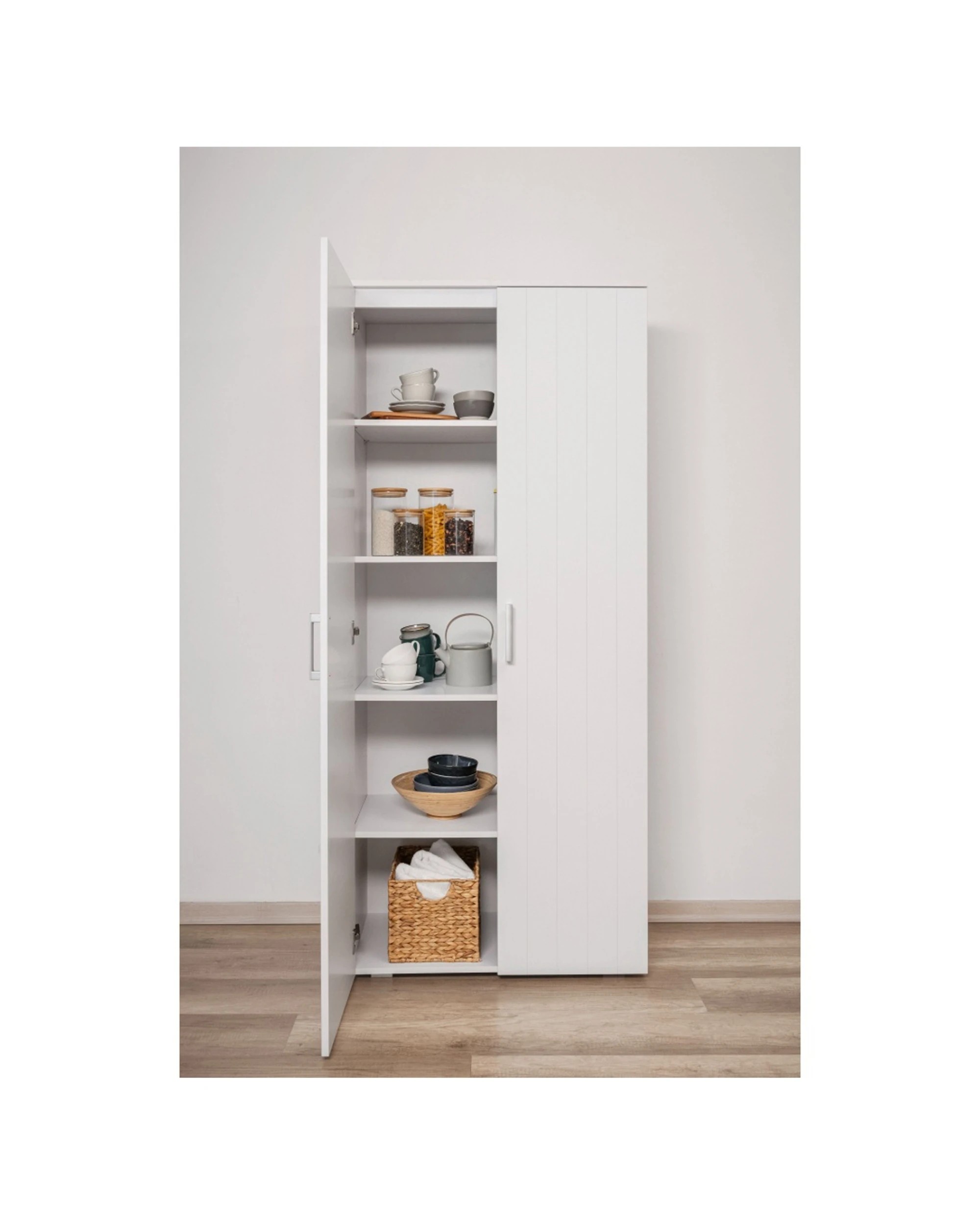 2 European Cabinetry Stockholm Multipurpose Cupboard VJ Panel Standard - White, 2 of 4