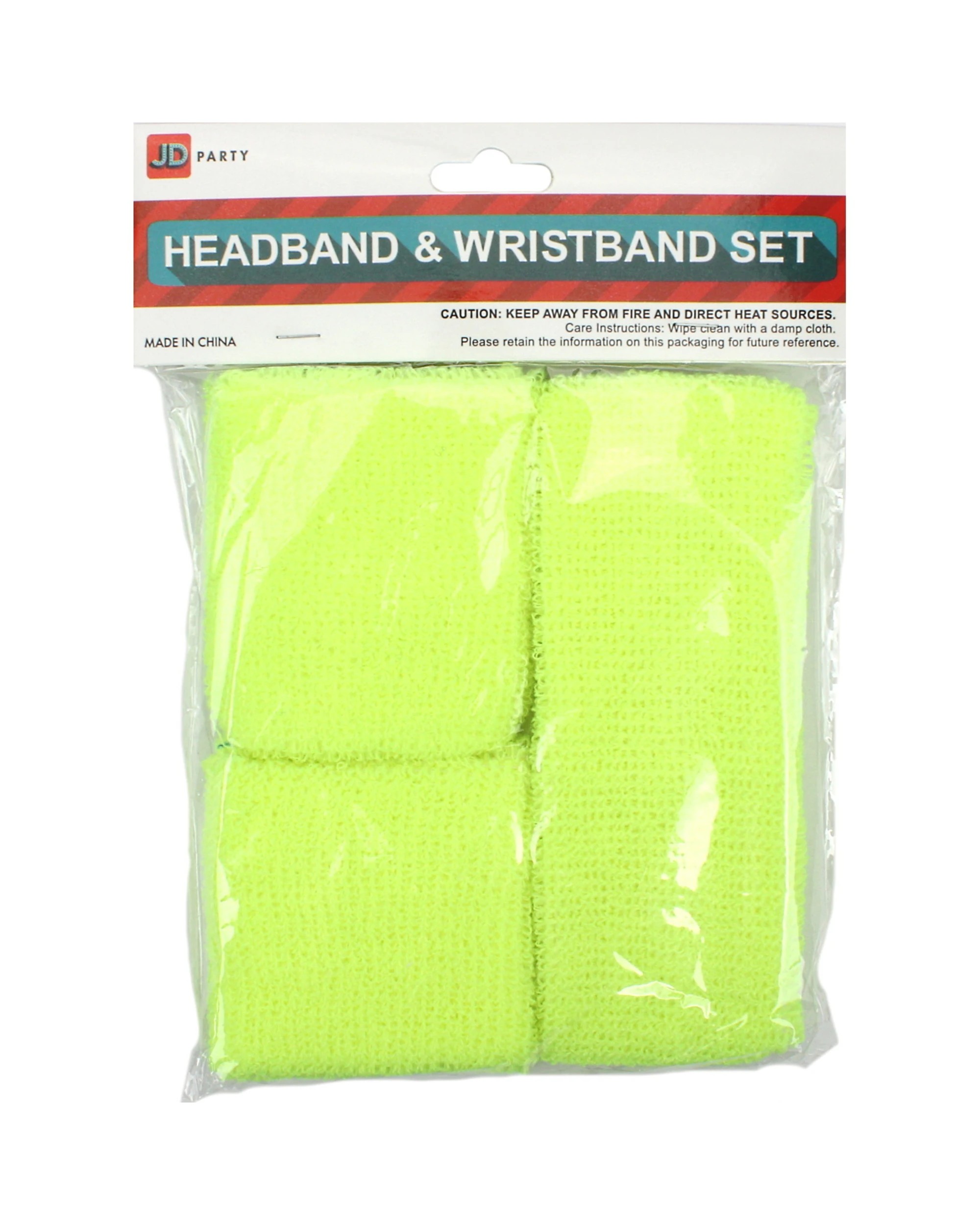 1 Partyrama Neon Yellow Sweatband Set - Yellow, 1 of 1