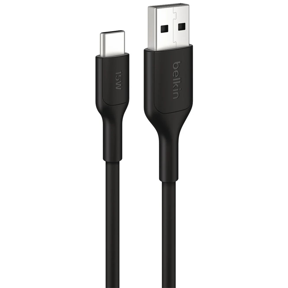 1 Belkin BoostCharge USB- A to USB-C Cable 15cm Black, 1 of 3