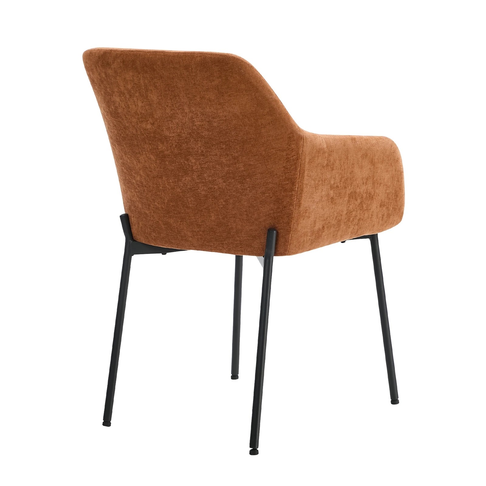 10 Oikiture 6x Dining Chairs Kitchen Accent Armchairs Chenille Fabric - Orange, 10 of 10