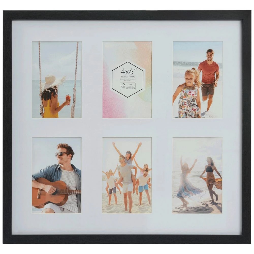 1 Promenade  6x4" Gallery Frame 6 Openings Black, 1 of 4