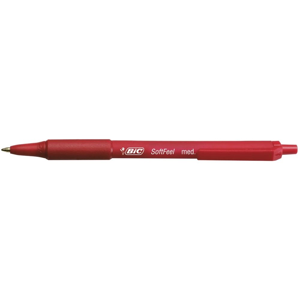 3 BIC SoftFeel Ballpoint Pens Red 12 Pack, 3 of 6