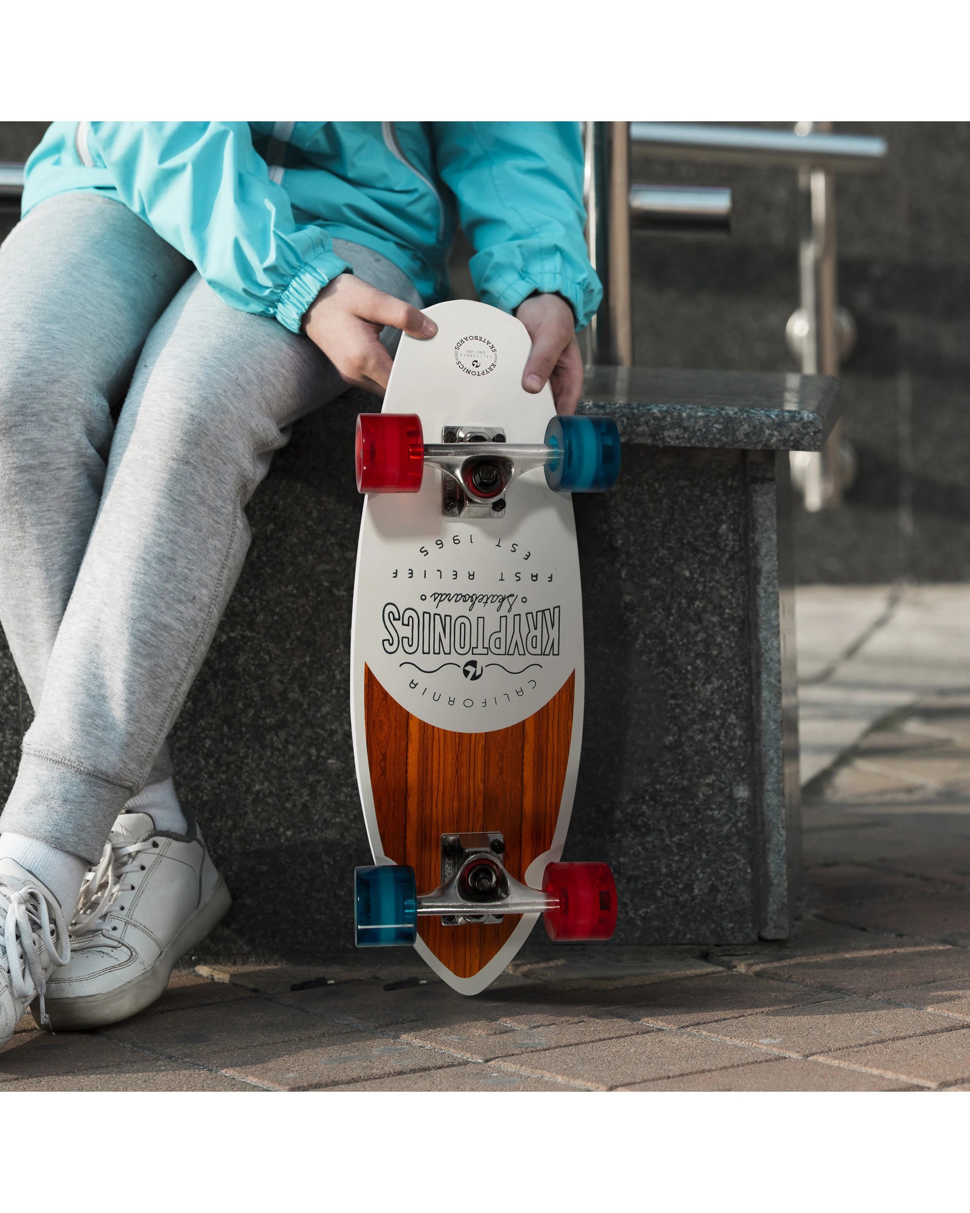 10 Kryptonics 23-inch Mini Fat Cruiser Board Skateboard - Liberty Blue, 10 of 10