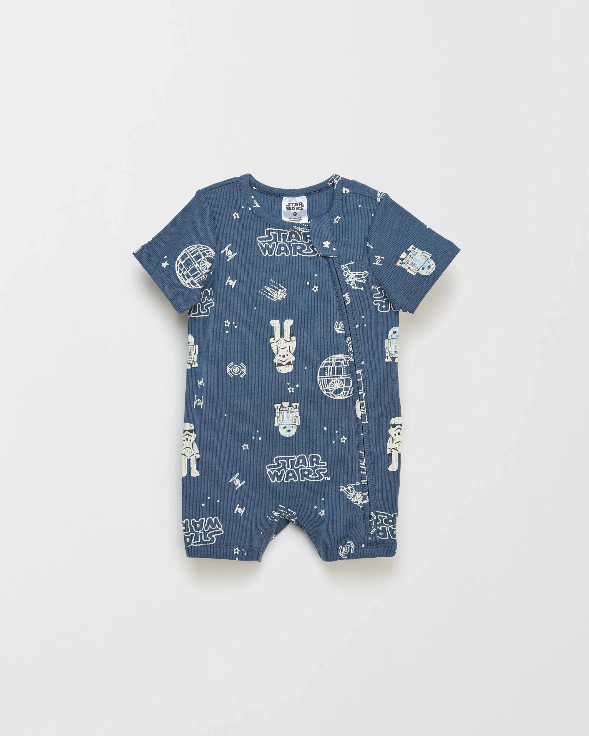 3 Disney Organic Cotton Baby Rib Romper 2 Pack STAR WARS, 3 of 3
