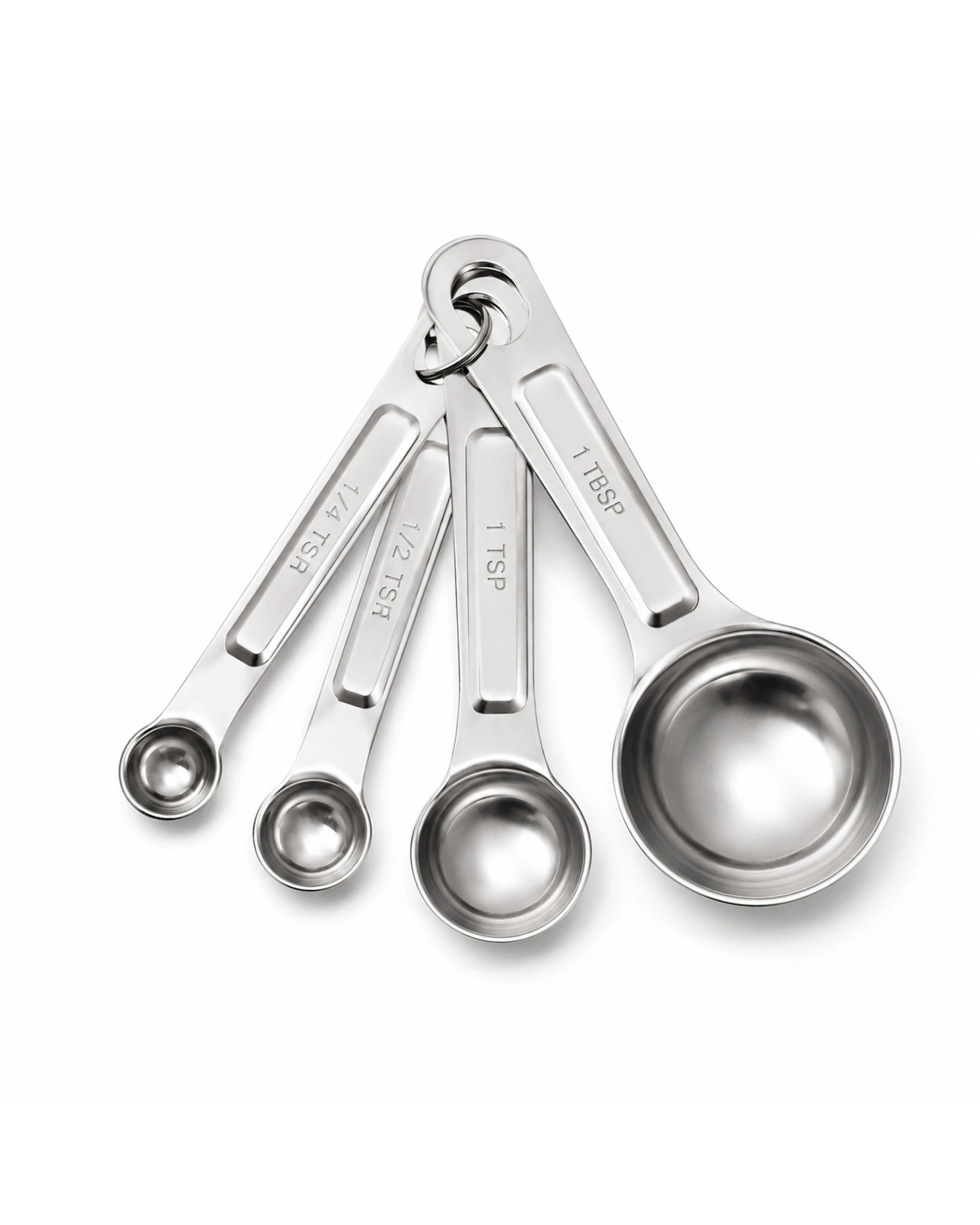1 BR Home Stainless Steel Measuring Spoon Set 4-Pack, 1 of 2