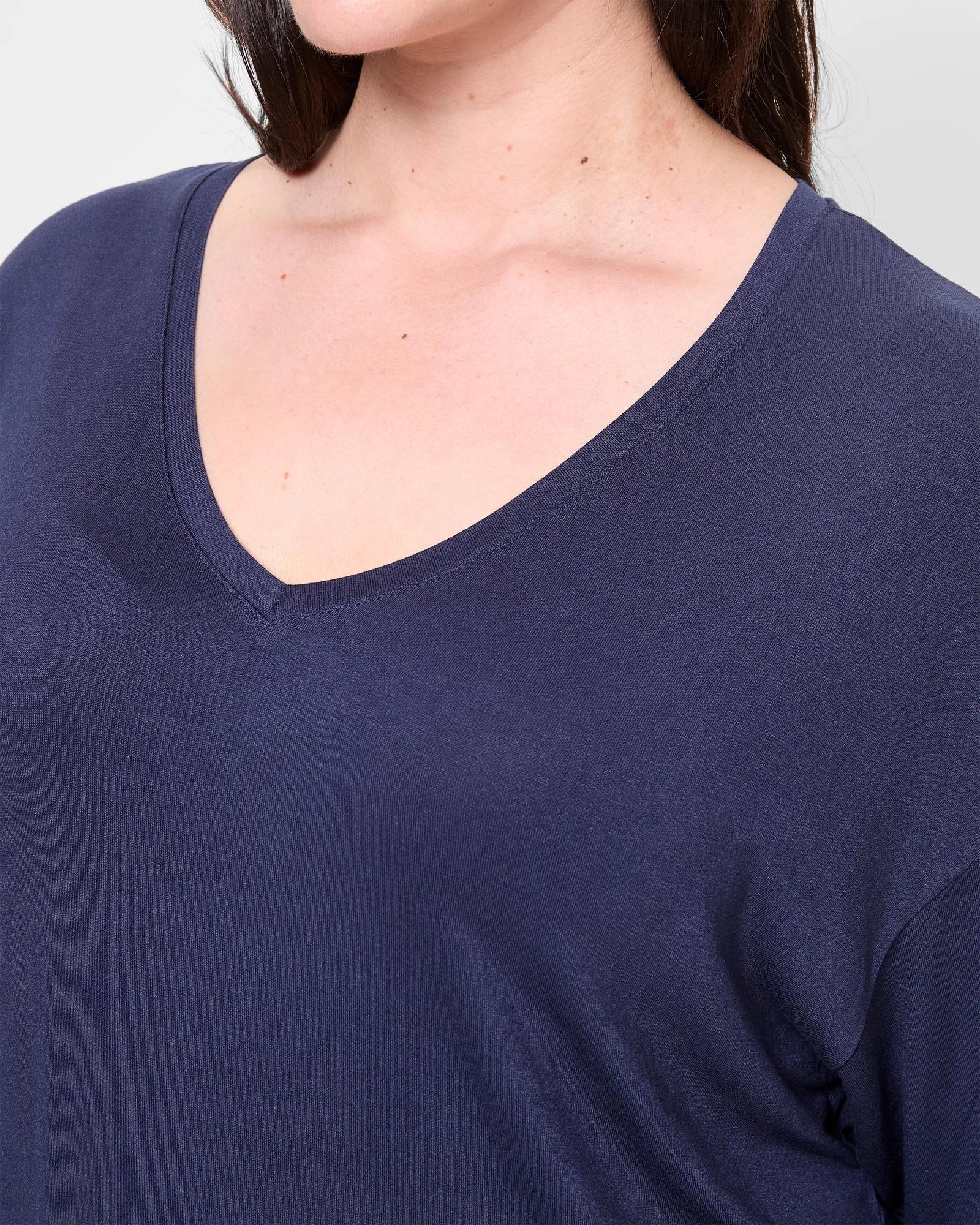 5 Target Plus Size V-neck T-shirt NAVY BLUE, 5 of 5